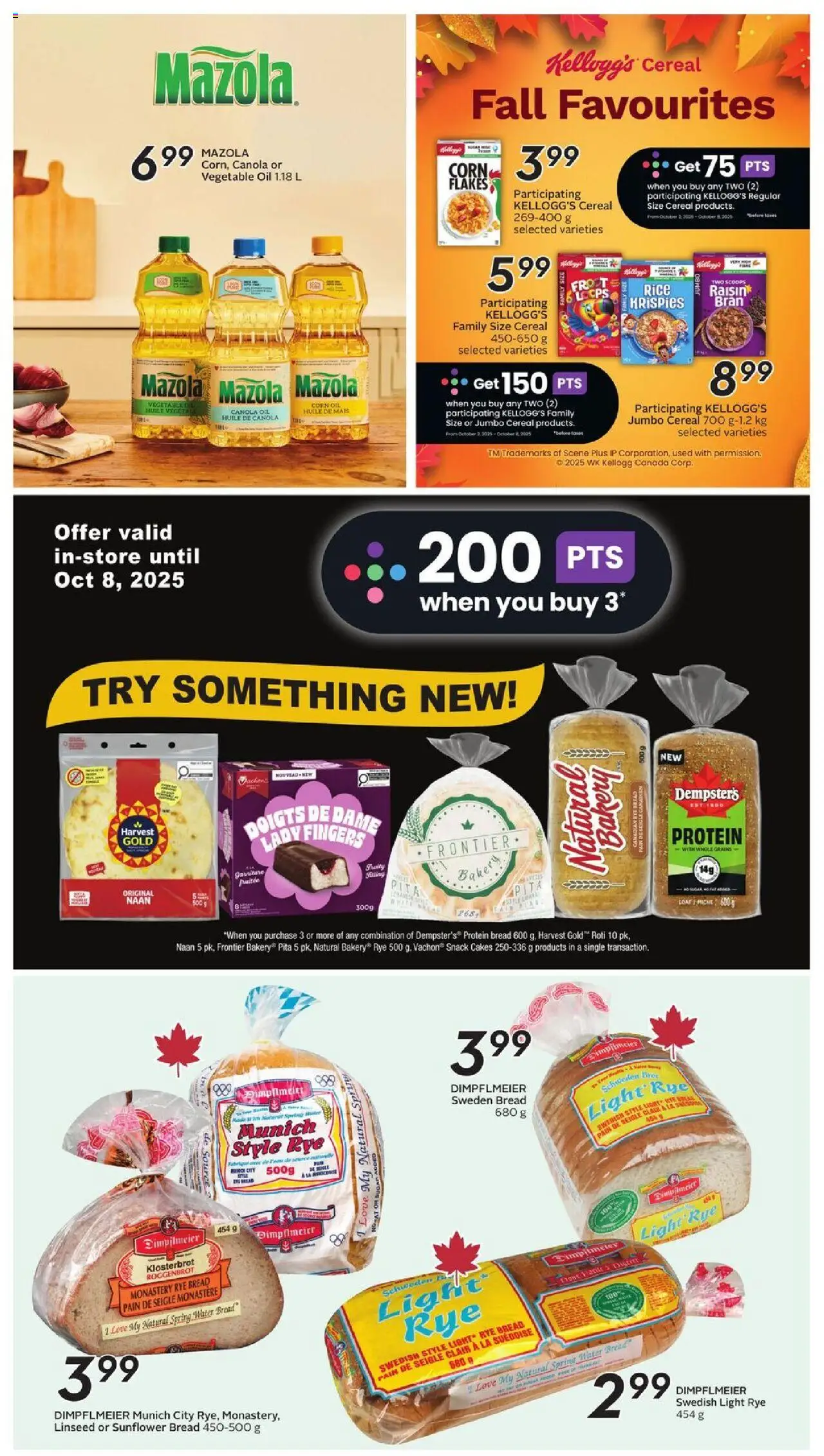 Sobeys flyer valid from 02.10.2025 | Page: 26 | Products: Rice, Bakery, Oil, Bread