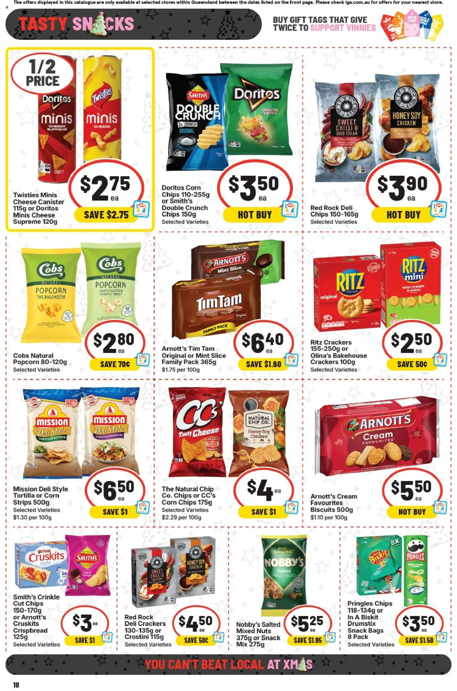 IGA catalogue - valid from 10.12.2025 | Page: 22 | Products: Crackers, Chicken, Nuts, Biscuits