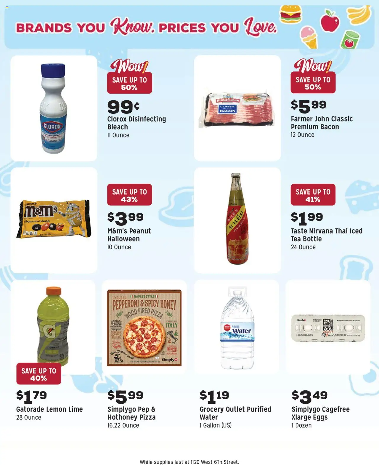 Grocery Outlet Weekly Ad - CA - valid from 08.10.2025 | Page: 7 | Products: Pizza, Tea, Water, Lime