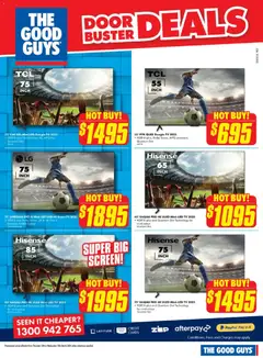Preview of The Good Guys catalogue  - valid from 11.03.2026 | Page: 22 | Products: Door, Tv, Smart tv, Screen