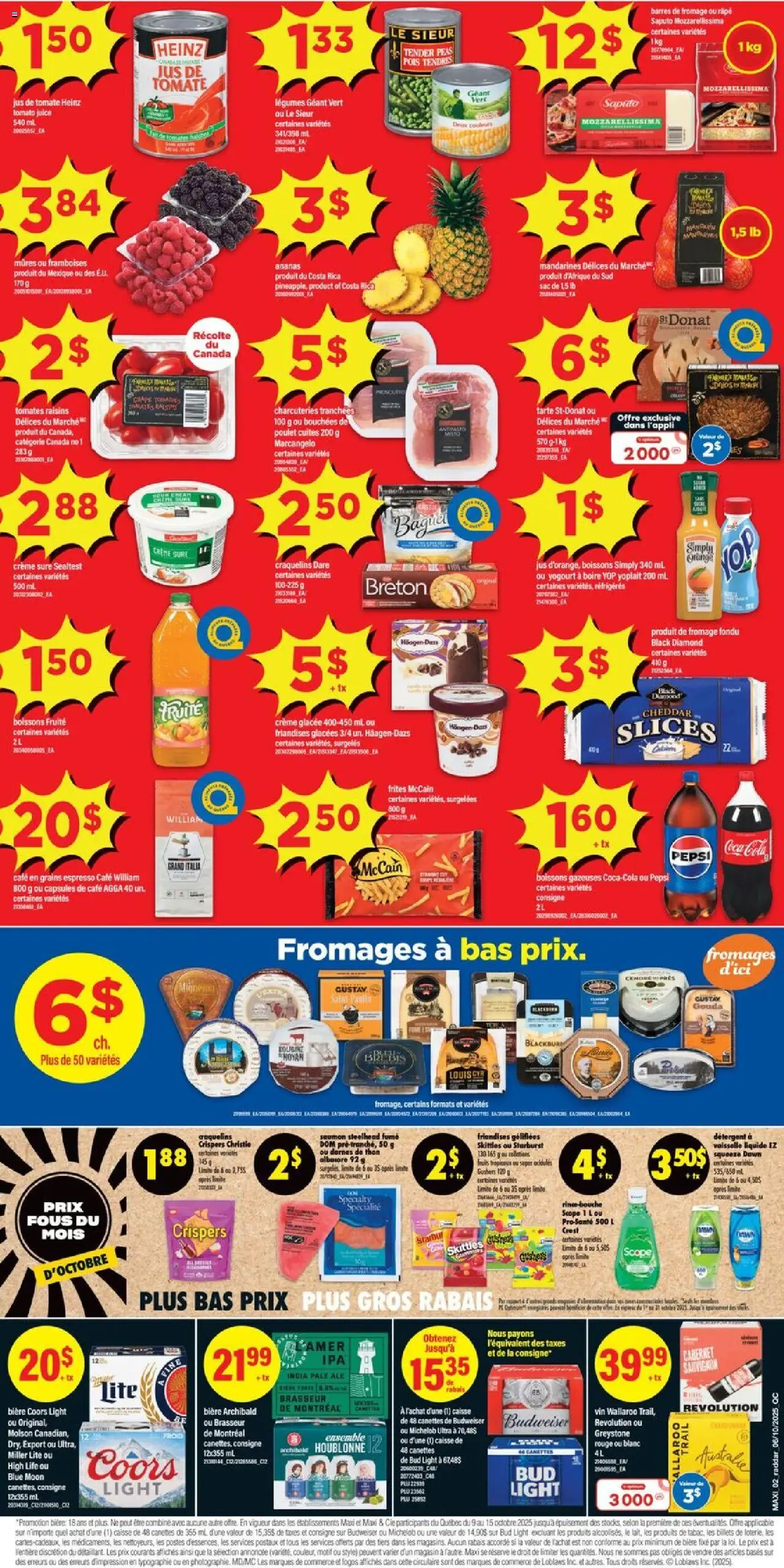 Maxi flyer valid from 09.10.2025 | Page: 2 | Products: Detergent, Juice