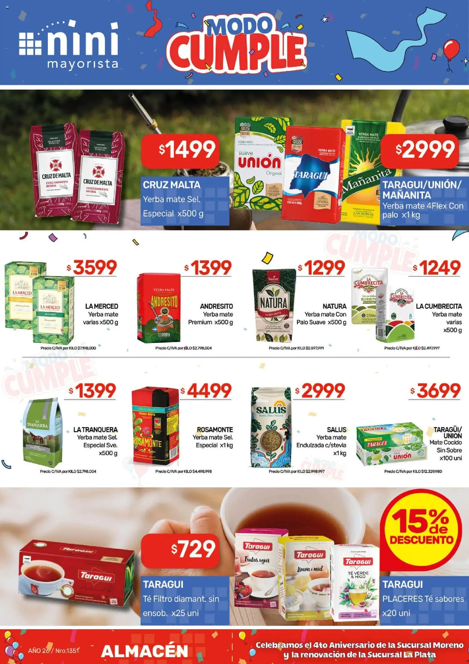 NINI Mayorista - Ofertas │ válido desde el 16.03.2026 | Página: 26 | Productos: Mate, Sobre, Yerba, Mate cocido