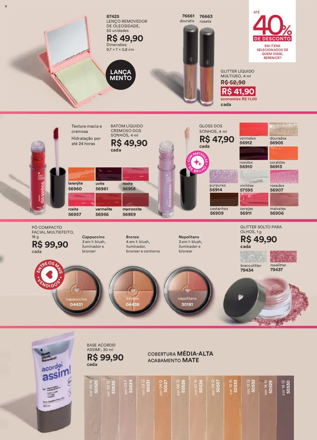 O Boticário Folheto - válido de 13.10.2025 | Página: 141 | Produtos: Pó, Batom, Iluminador, Bronzer