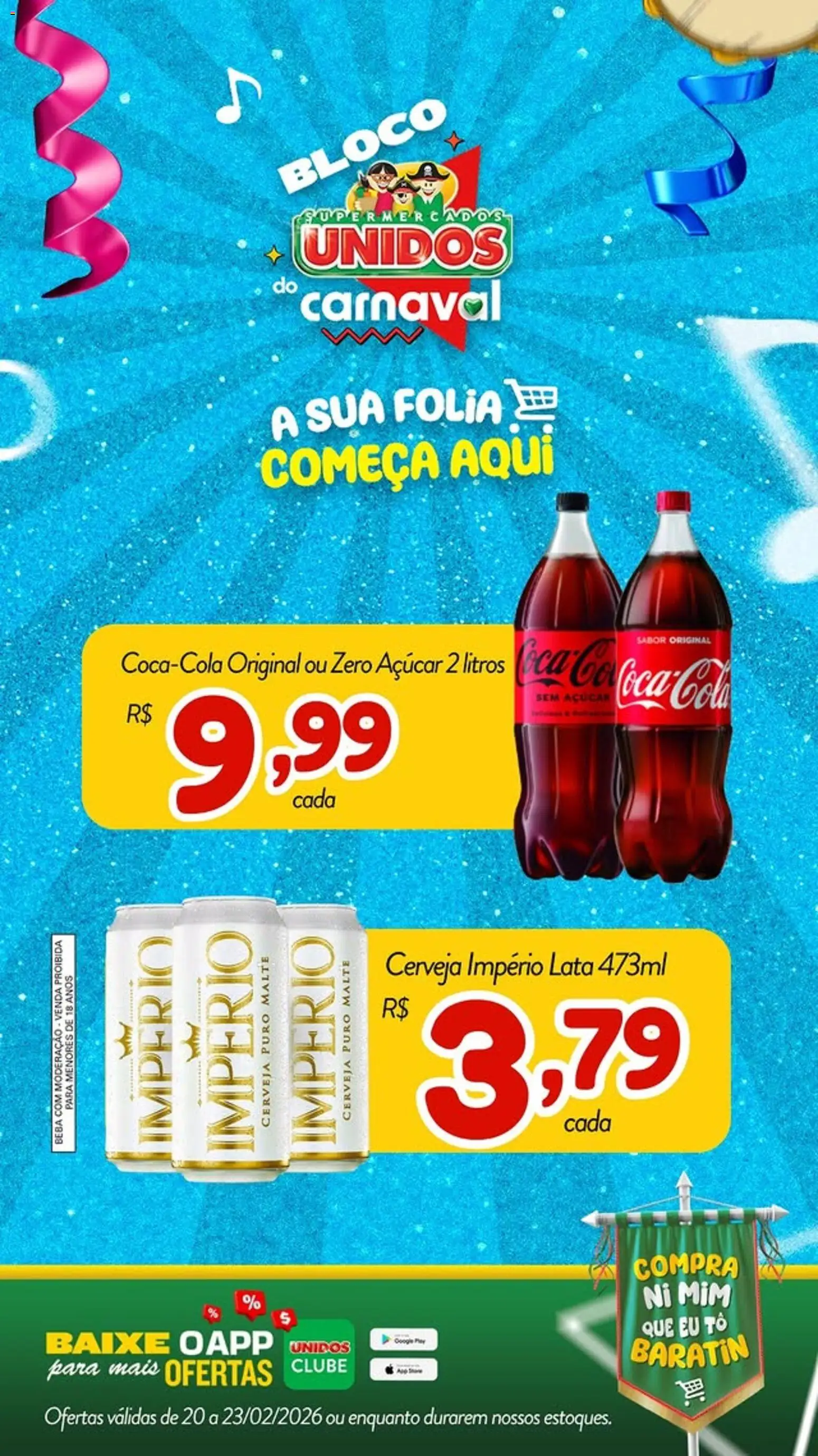 Supermercados Unidos Folheto - válido de 20.02.2026 | Página: 1 | Produtos: Cerveja, Açúcar