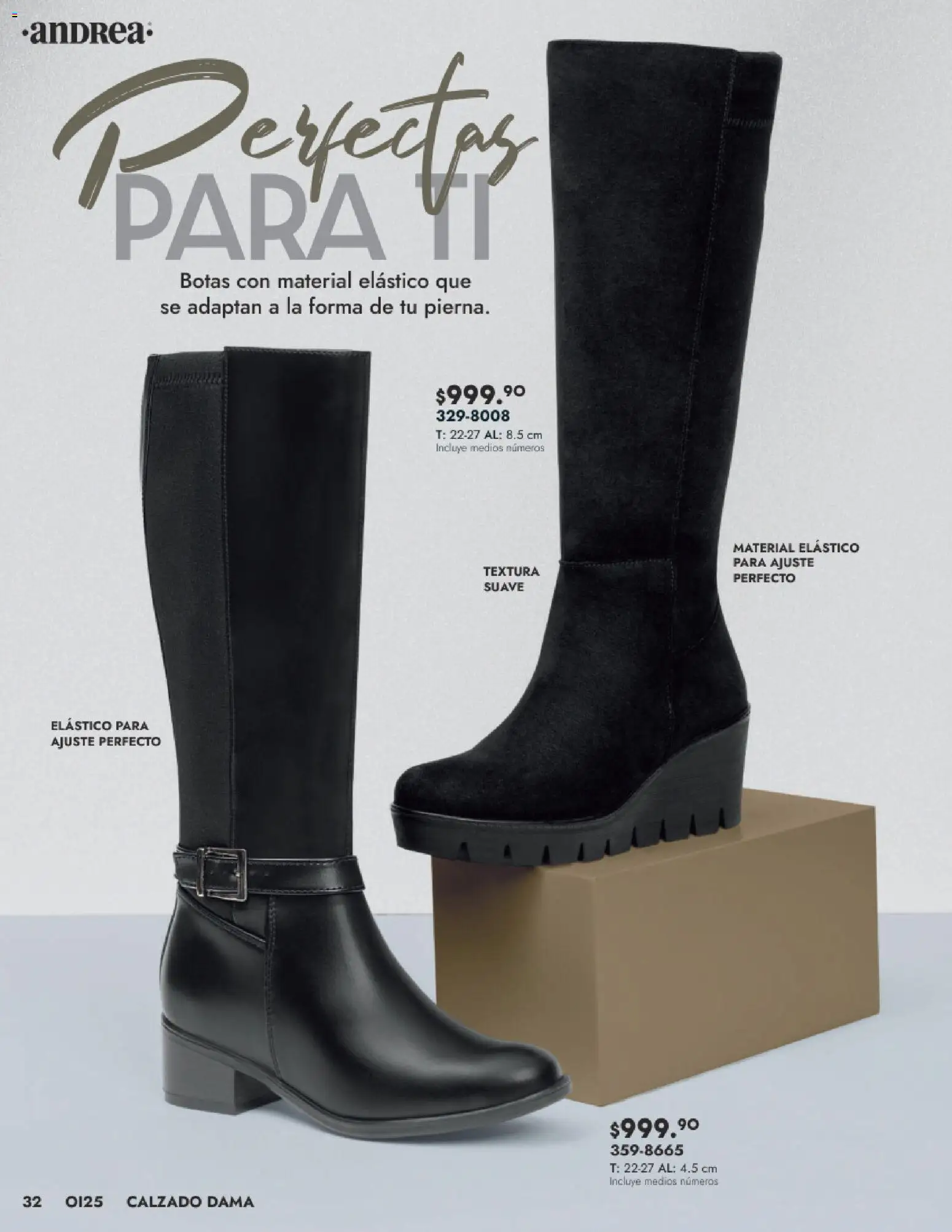 Nuevas ofertas de Andrea válidas en toda la República Mexicana desde el 24.08.2025. ¡Encuentra las mejores ofertas en Andrea - Catálogo Calzado Dama! | Página: 32 | Productos: Botas