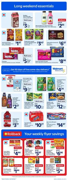 Walmart flyer valid from 31.07.2025 | Page: 4 | Products: Beef, Chips, Cheese, Yogurt