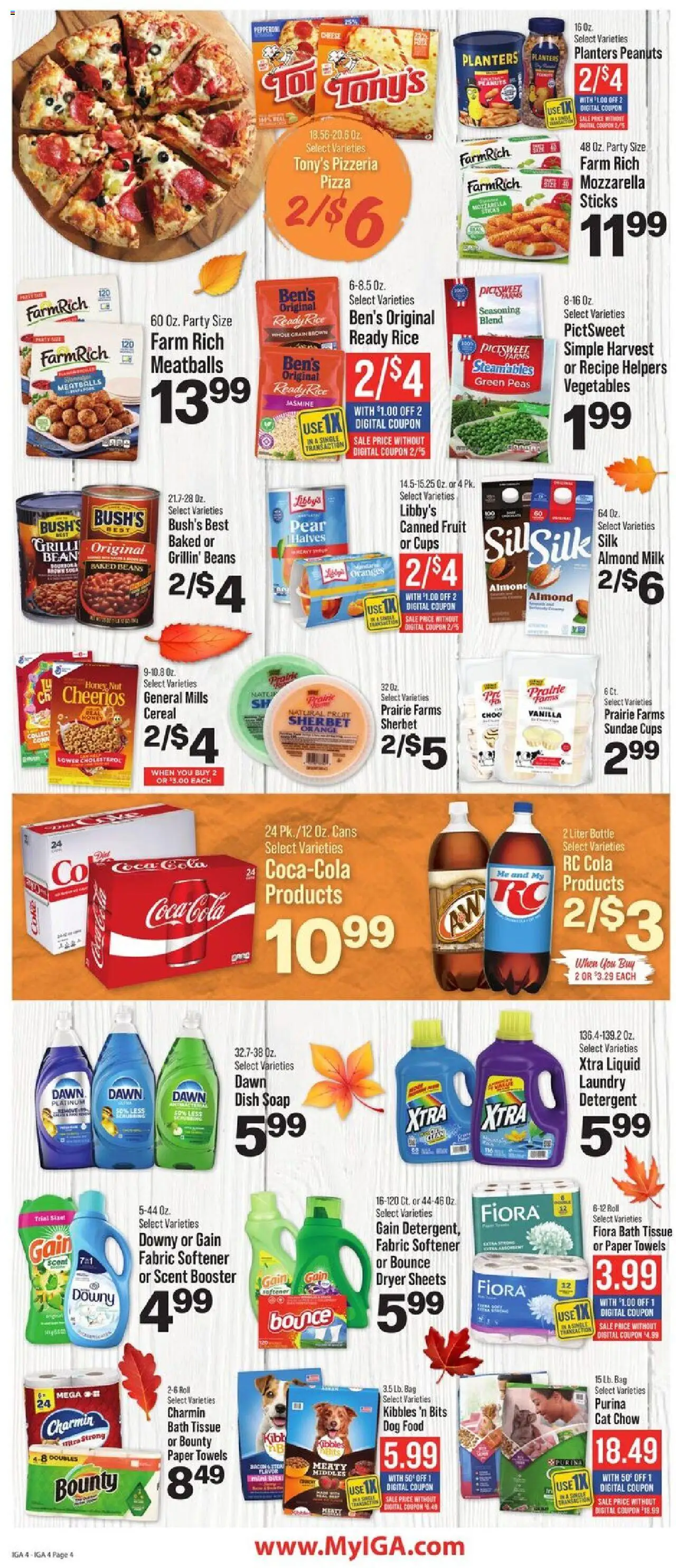 IGA Weekly Ad - valid from 17.09.2025 | Page: 6 | Products: Bath, Pizza, Fabric softener, Detergent