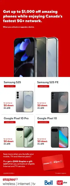 Preview of Staples weekly flyer / circulaire from shop Staples valid from 01.01.2026 | Page: 9 | Products: Tv