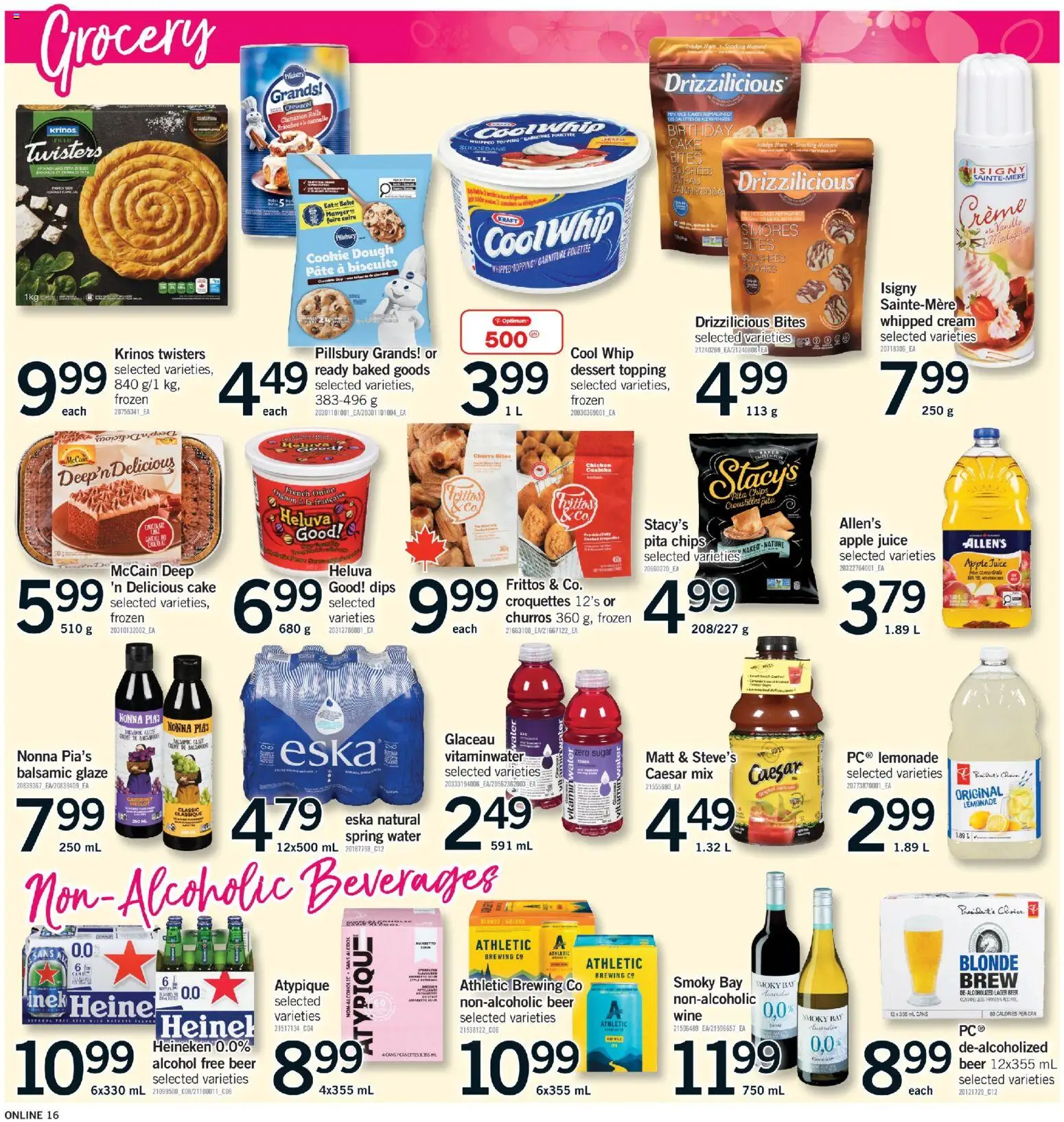 Fortinos flyer valid from 26.03.2026 | Page: 16 | Products: Chips, Cream, Juice, Wine