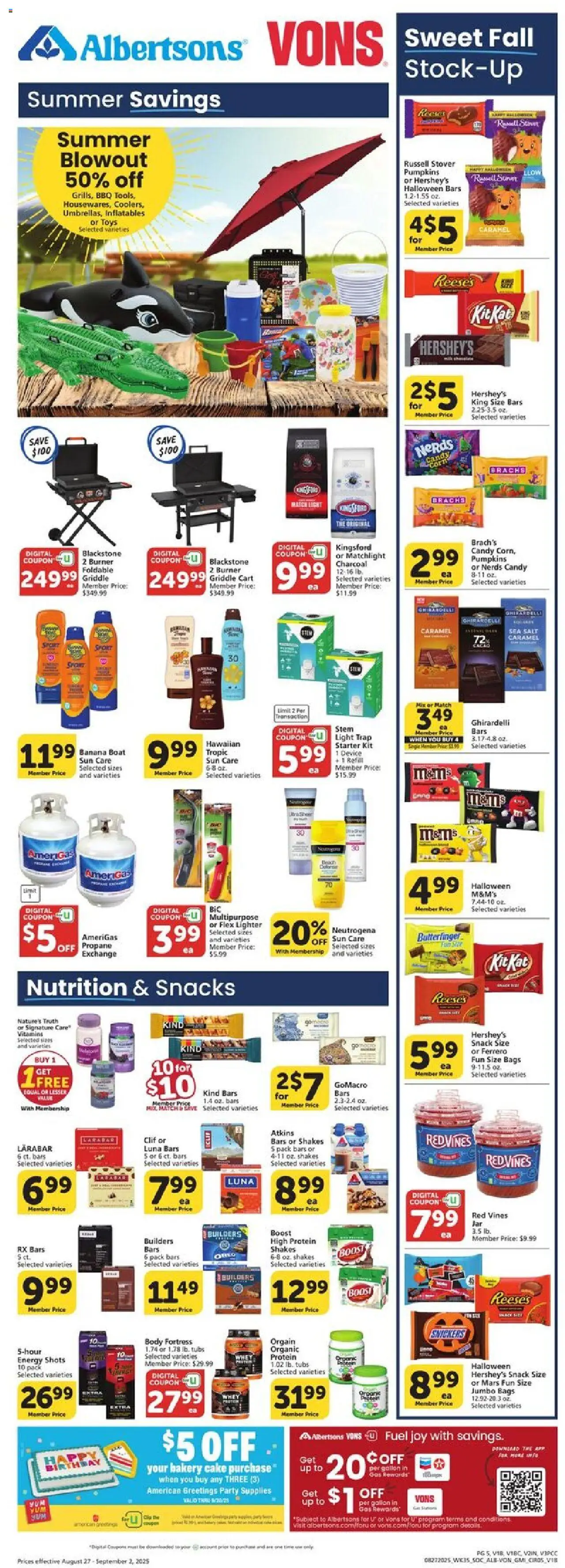 Vons Weekly Ad - valid from 27.08.2025 | Page: 4 | Products: Bakery, Griddle, Salt, Lighter