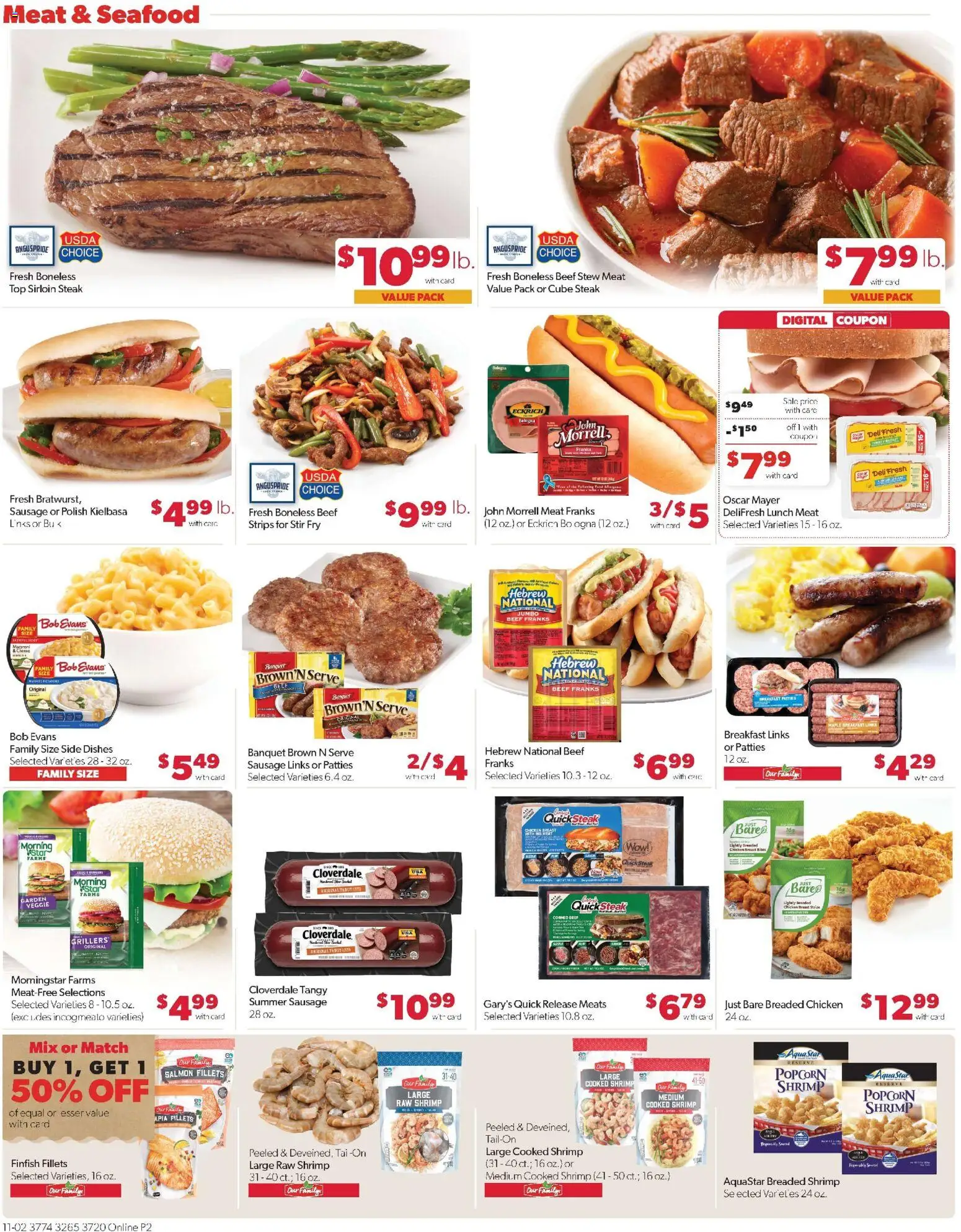 Family Fare Weekly Ad - IA - valid from 02.11.2025 | Page: 6 | Products: Cheese, Beef, Seafood, Sausage