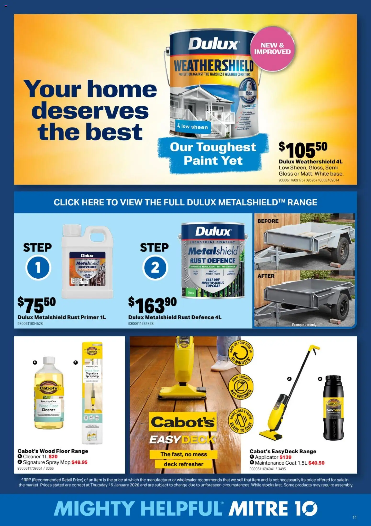 Mitre 10 catalogue - valid from 25.02.2026 | Page: 11 | Products: Mop, Cleaner, Wood, Coat