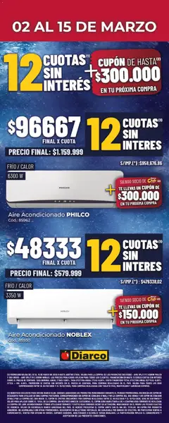 Vista previa Diarco ofertas - AIRES 12 CUOTAS válido desde el 02.03.2026