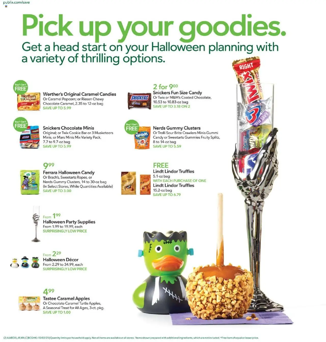 Publix Weekly Ad - valid from 01.10.2025 | Page: 2 | Products: Chocolate, Apples, Candies, Bag