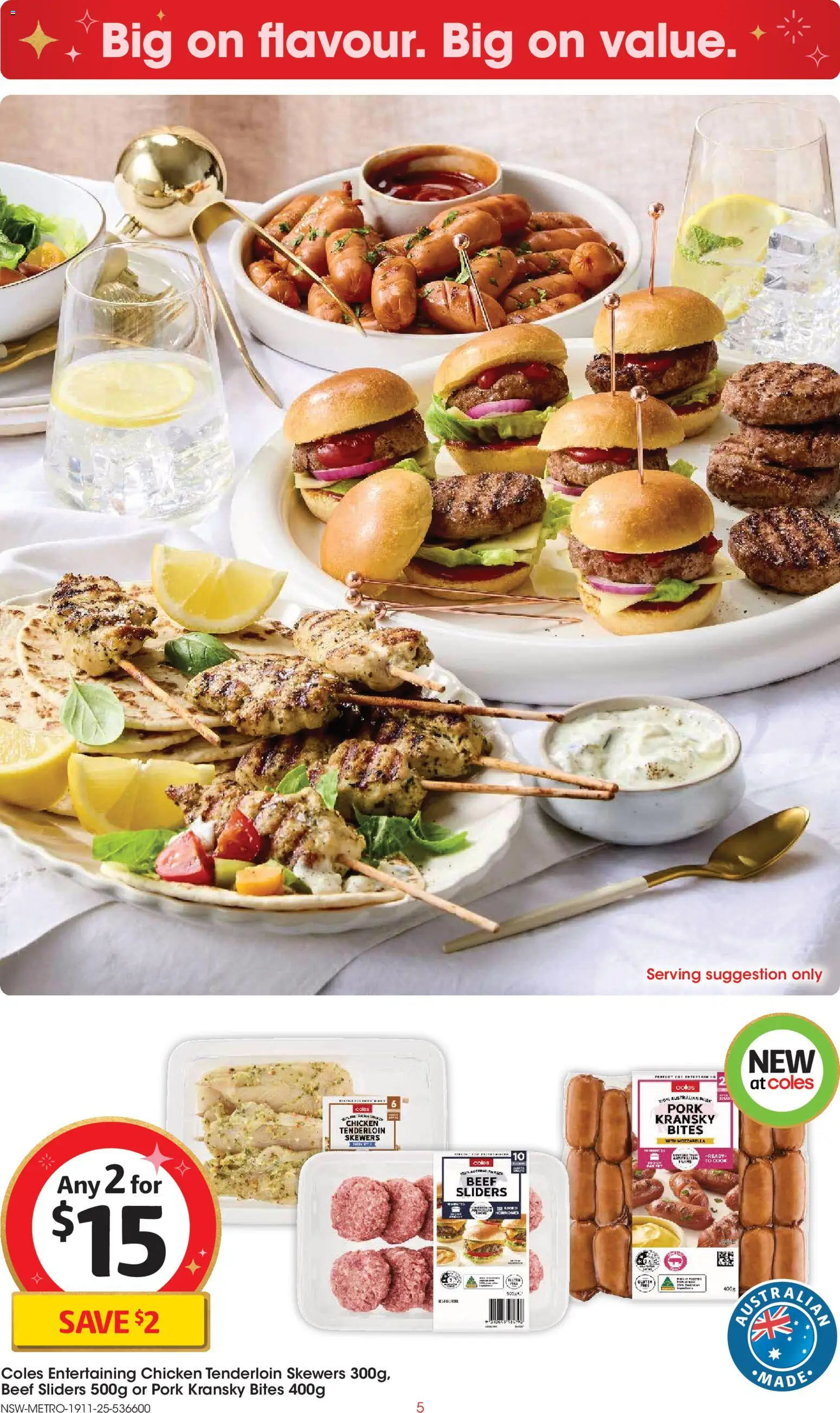 Coles catalogue - valid from 19.11.2025 | Page: 5 | Products: Chicken, Pork, Beef