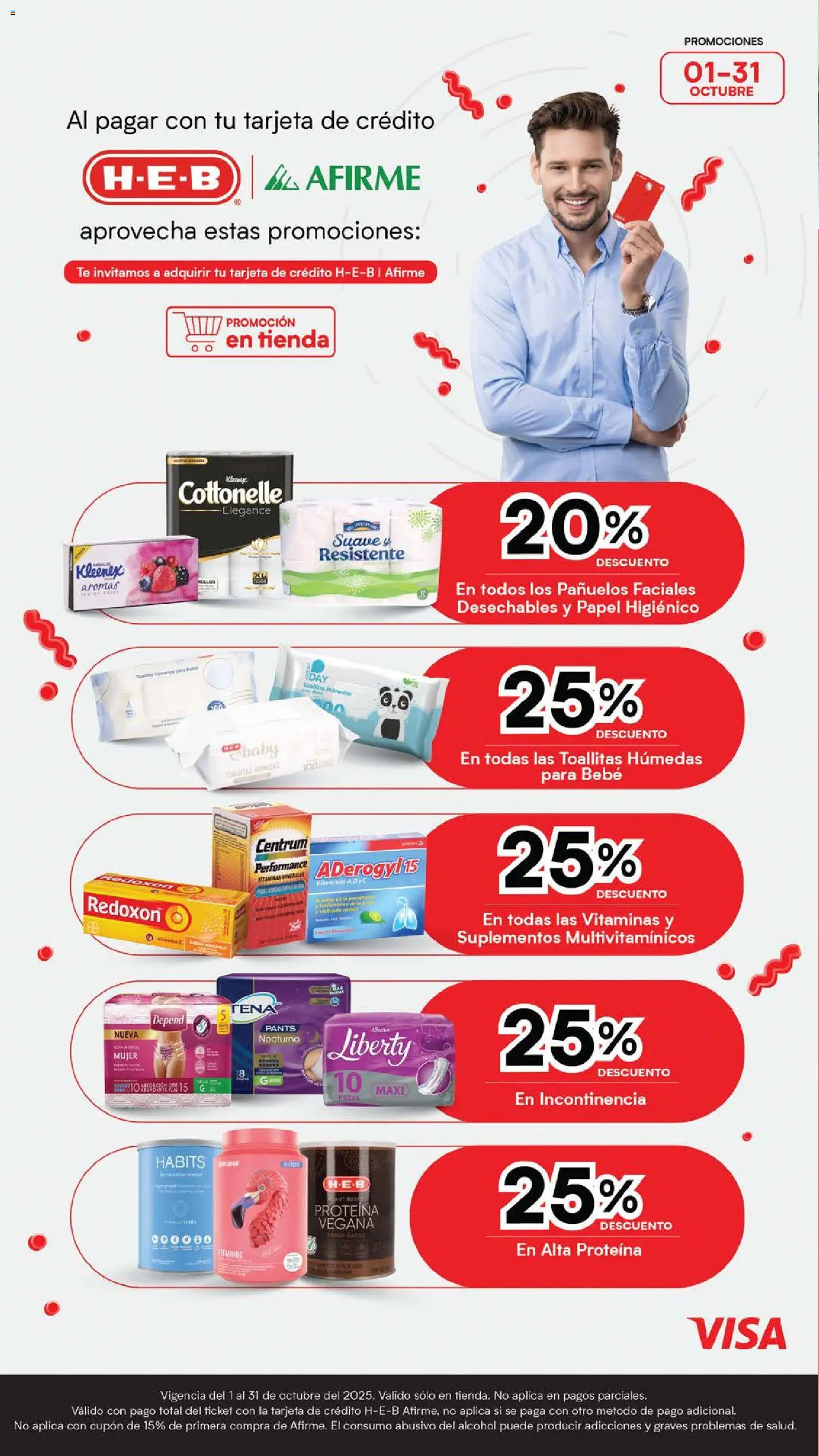 Nuevas ofertas de H-E-B válidas en toda la República Mexicana desde el 24.10.2025. ¡Encuentra las mejores ofertas en H-E-B folleto! | Página: 17 | Productos: Toallitas húmedas, Vitaminas, Papel higiénico, Té