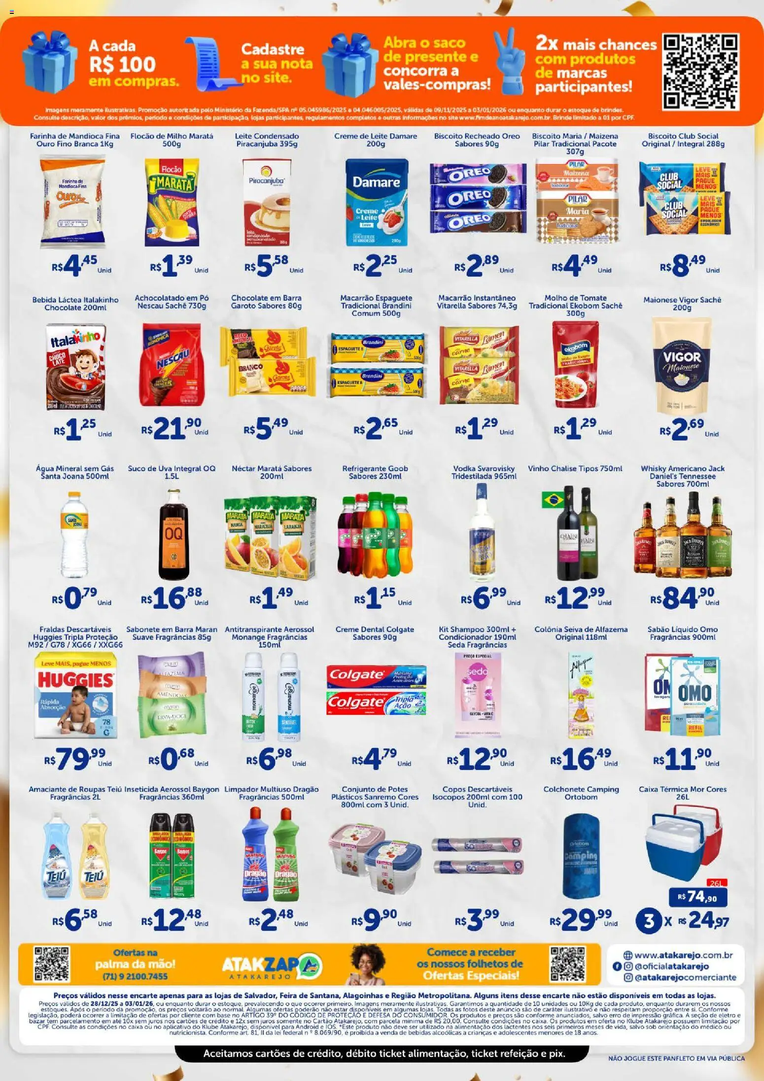 Atakarejo Folheto - válido de 28.01.2025 | Página: 2 | Produtos: Espaguete, Biscoito, Amaciante de roupas, Suco