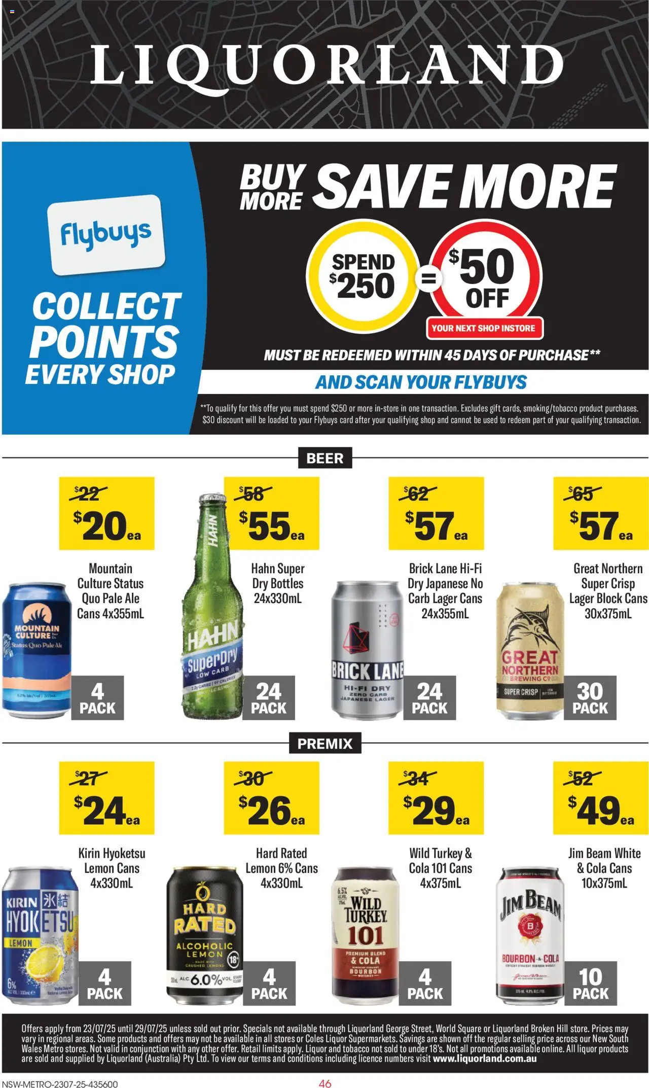 Liquorland catalogue - valid from 23.07.2025 | Page: 1 | Products: Beer, Bourbon, Lemon, Turkey