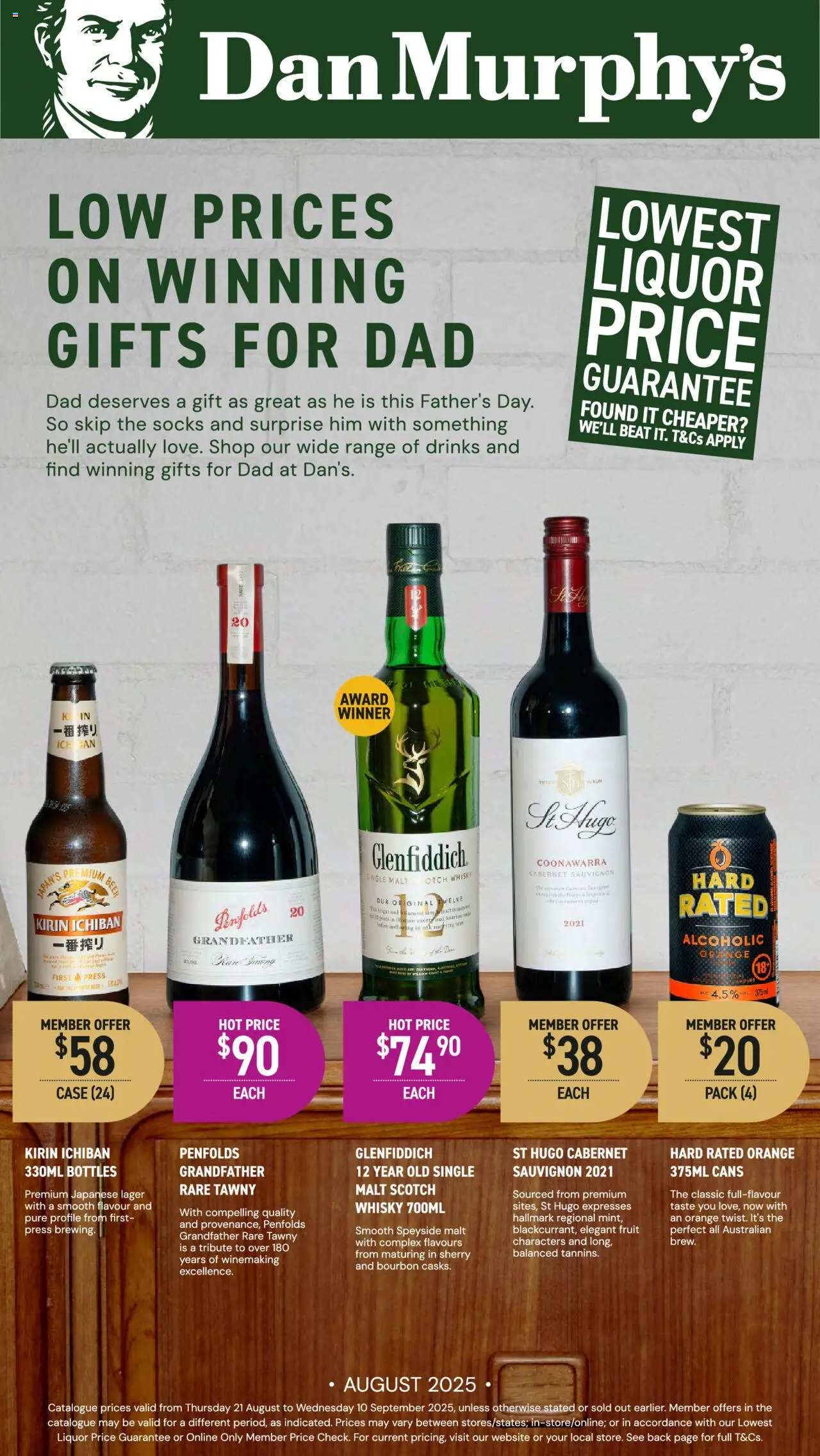 Dan Murphy's catalogue - valid from 21.08.2025 | Page: 1 | Products: Beer, Bourbon, Scotch, Press