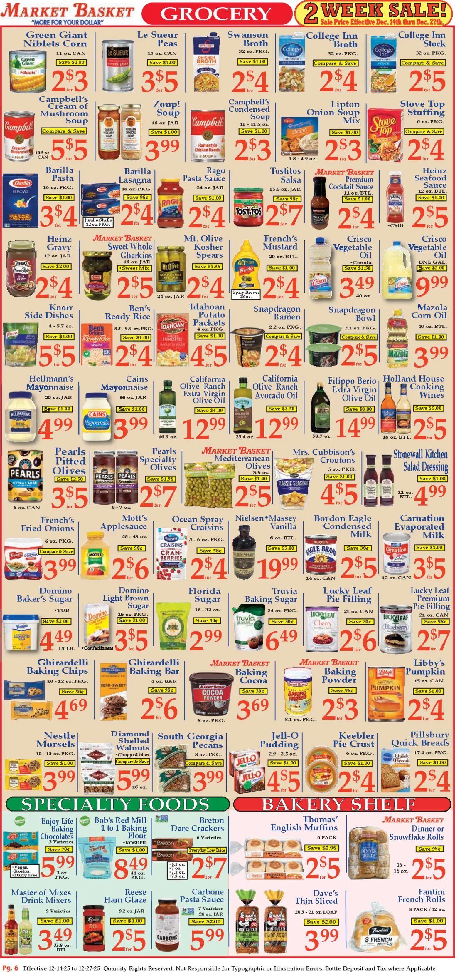 Market Basket Ad - valid from 14.12.2025 | Page: 6 | Products: Avocado, Sugar, Seafood, Onion