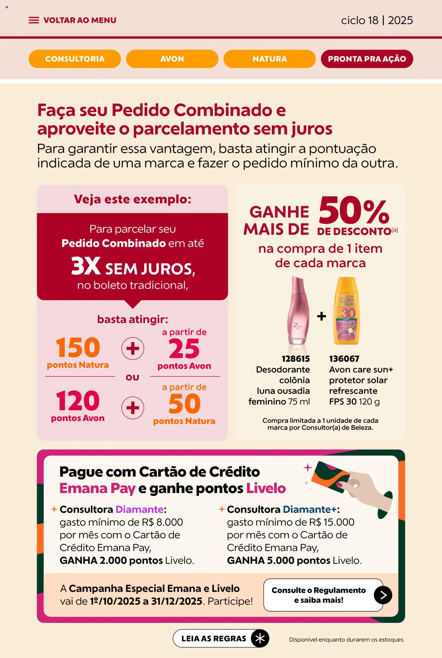 Avon Folheto - válido de 29.10.2025 | Página: 78 | Produtos: Protetor solar, Desodorante, Faca