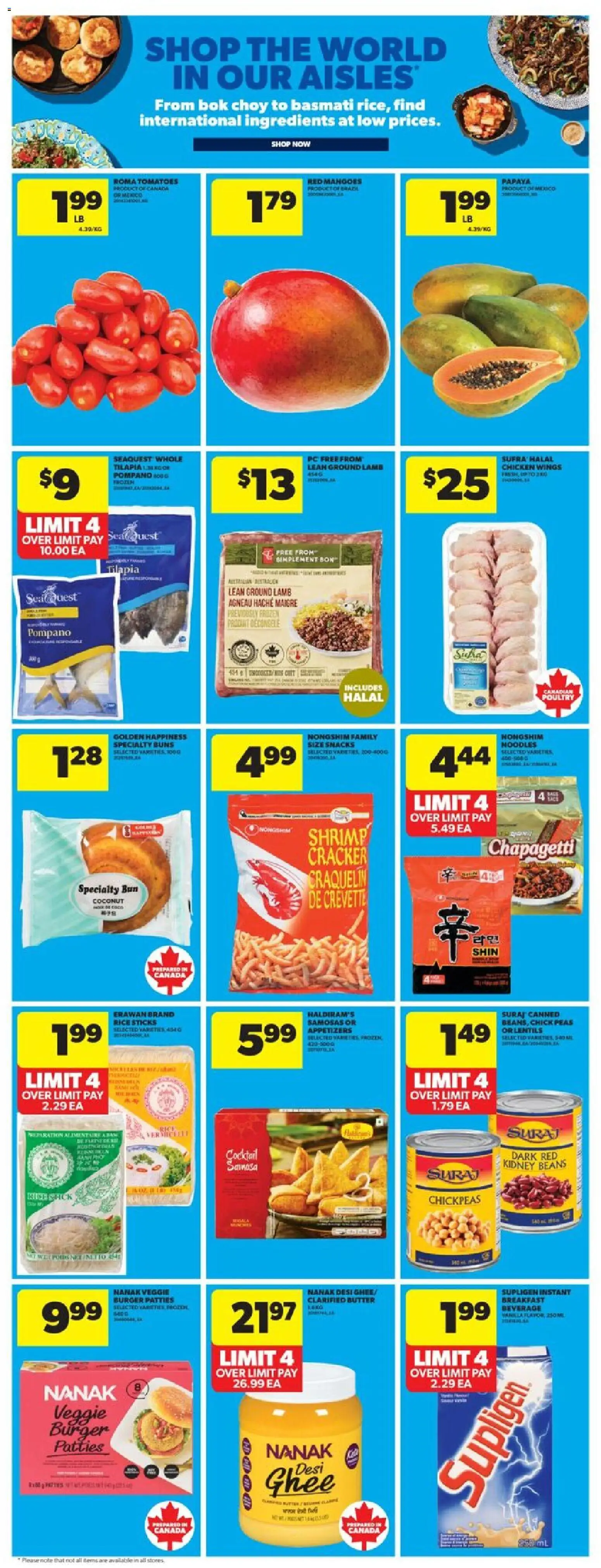 Real Canadian Superstore flyer valid from 13.11.2025 | Page: 27 | Products: Rice, PC, Butter, Tomatoes
