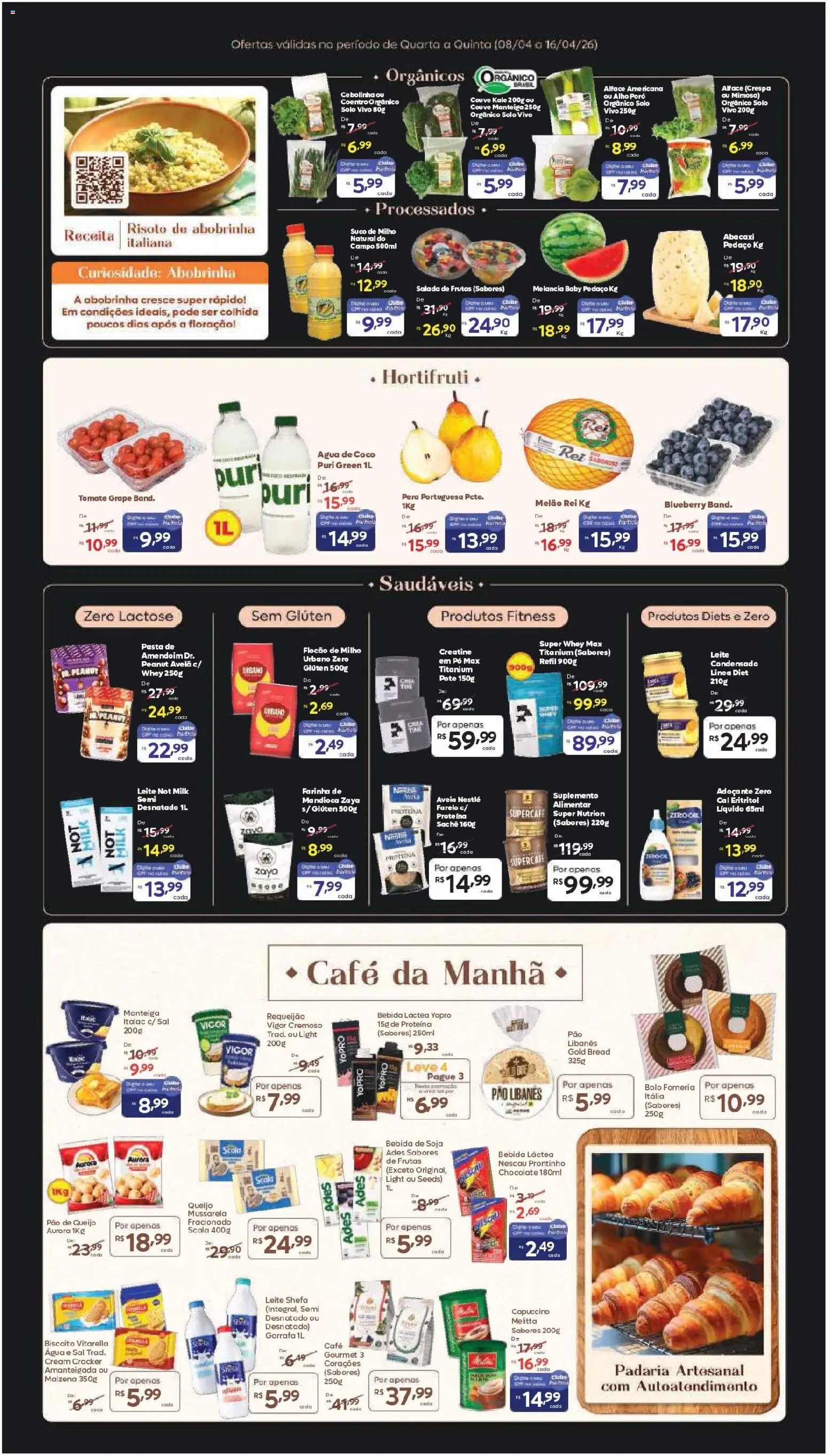 Barbosa Supermercados Folheto - válido de 08.04.2026 | Página: 2 | Produtos: Pó, Aveia, Couve, Requeijão