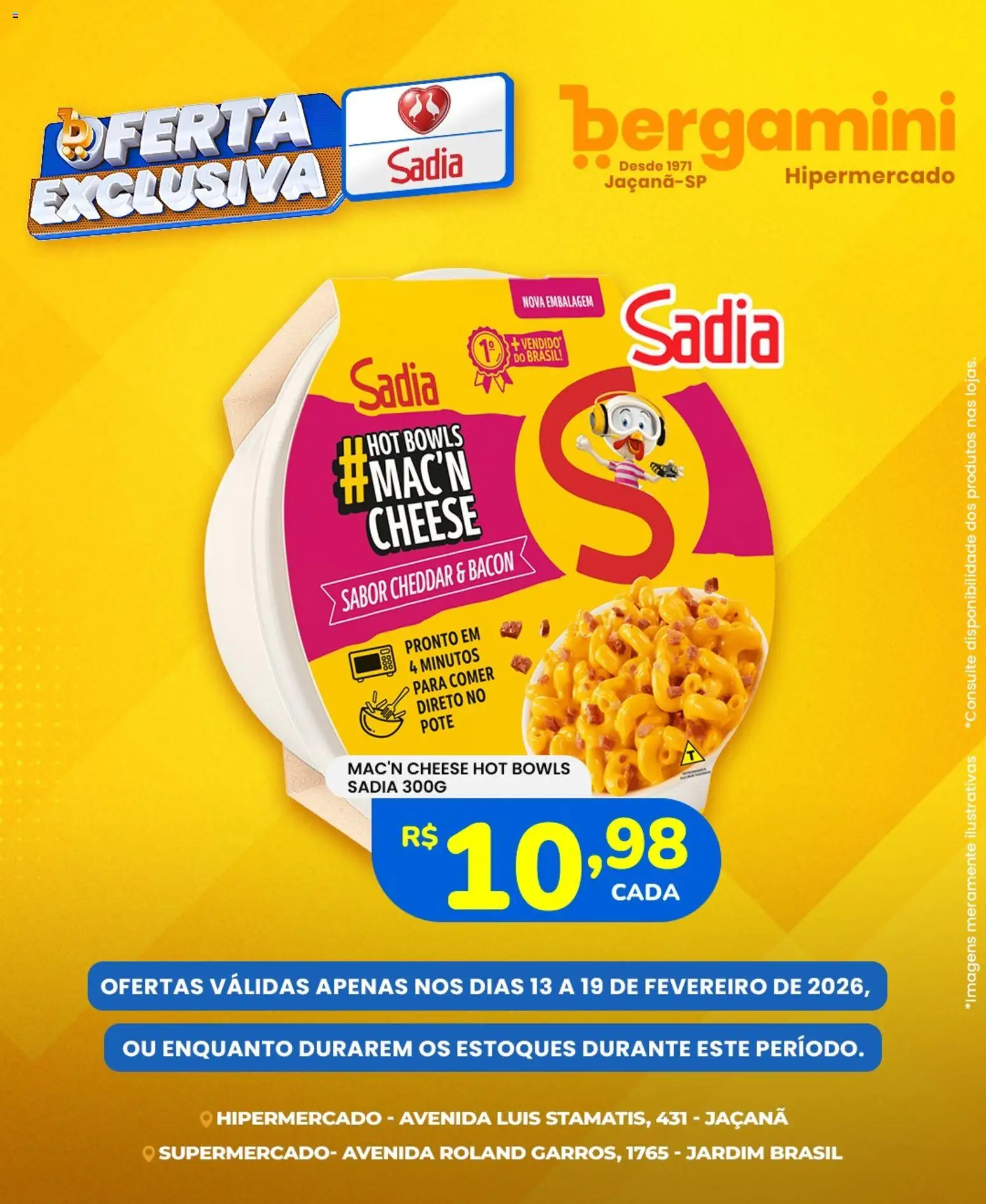 Supermercado Bergamini Folheto - válido de 13.02.2026 | Página: 3 | Produtos: Cheddar