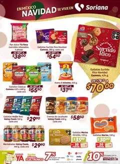 Vista previa de Soriana - Preciazazaso Híper: Camp, Chia, Oax, Q. Roo, Tab, Yuc, nuevo folleto de la tienda, válido en México a partir del 27.11.2025 | Página: 12 | Productos: Avena, Pan dulce, Crema, Despensa