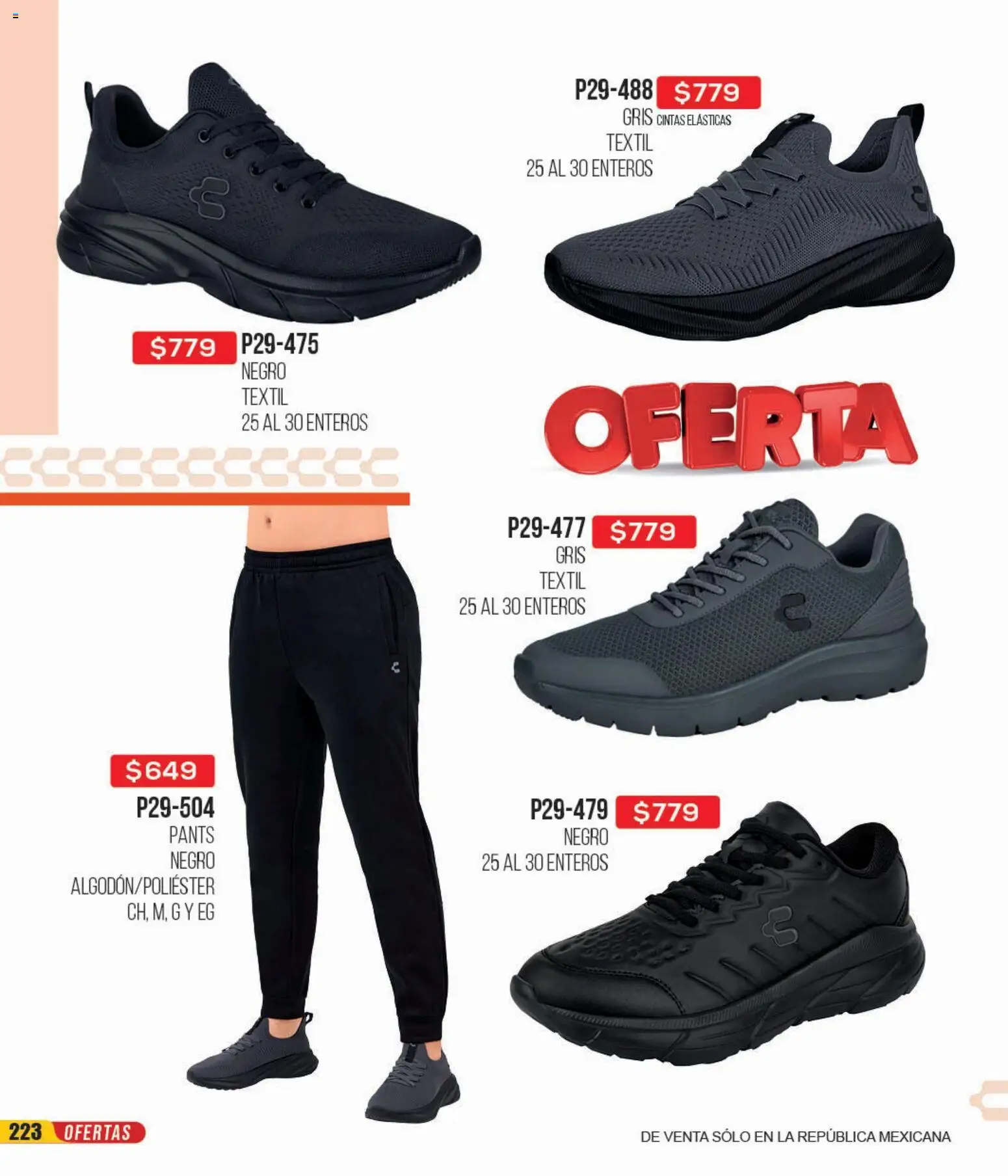 Nuevas ofertas de Cklass válidas en toda la República Mexicana desde el 12.01.2026. ¡Encuentra las mejores ofertas en Cklass catálogo Mega Ofertas Calzado! | Página: 224 | Productos: Pants