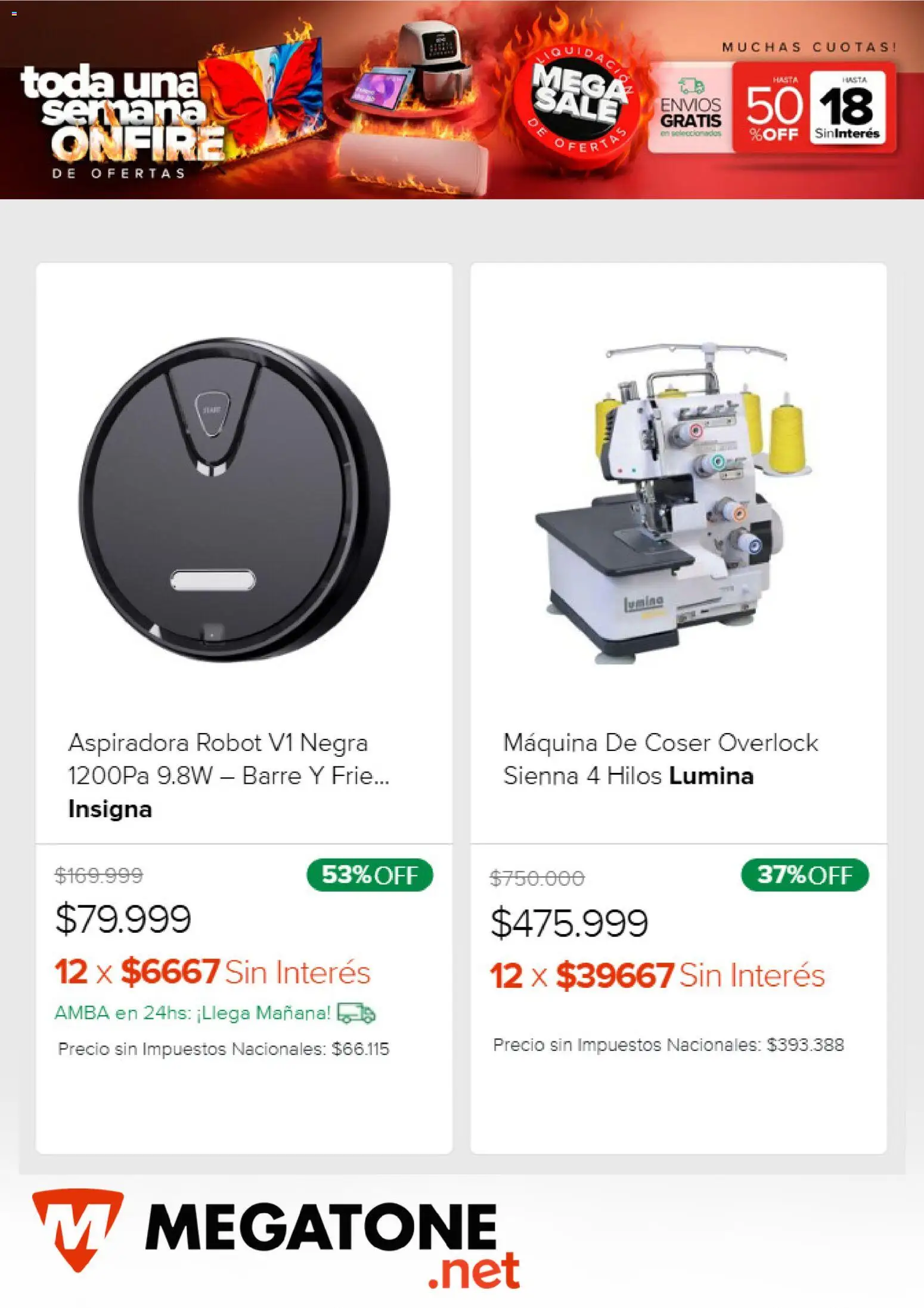 Megatone catálogo │ válido desde el 26.01.2026 | Página: 5 | Productos: Aspiradora, Robot, Máquina de coser