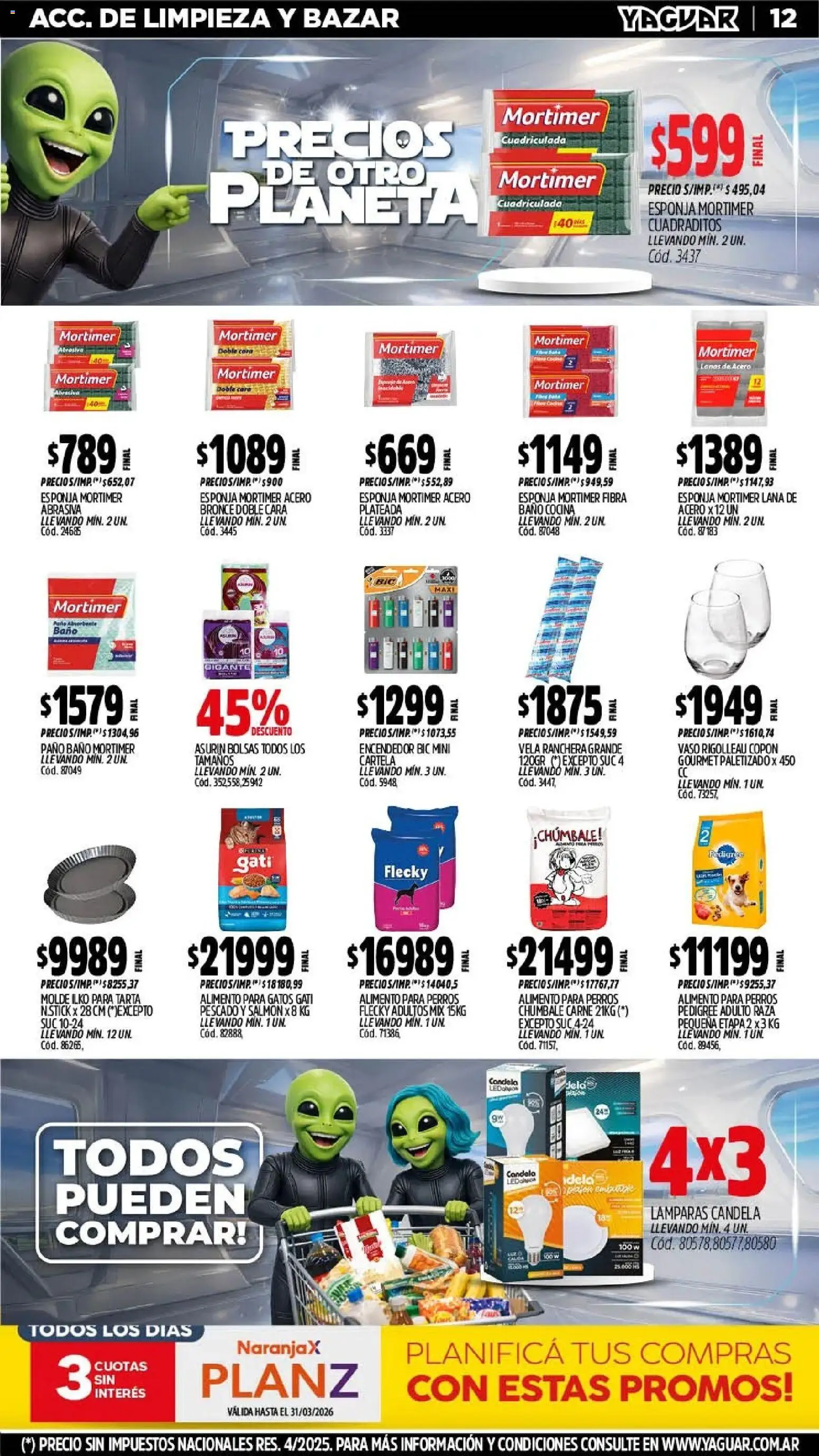 Yaguar - Oferta Semanal Chaco │ válido desde el 09.03.2026 | Página: 12 | Productos: Encendedor, Cocina, Baño, Esponja