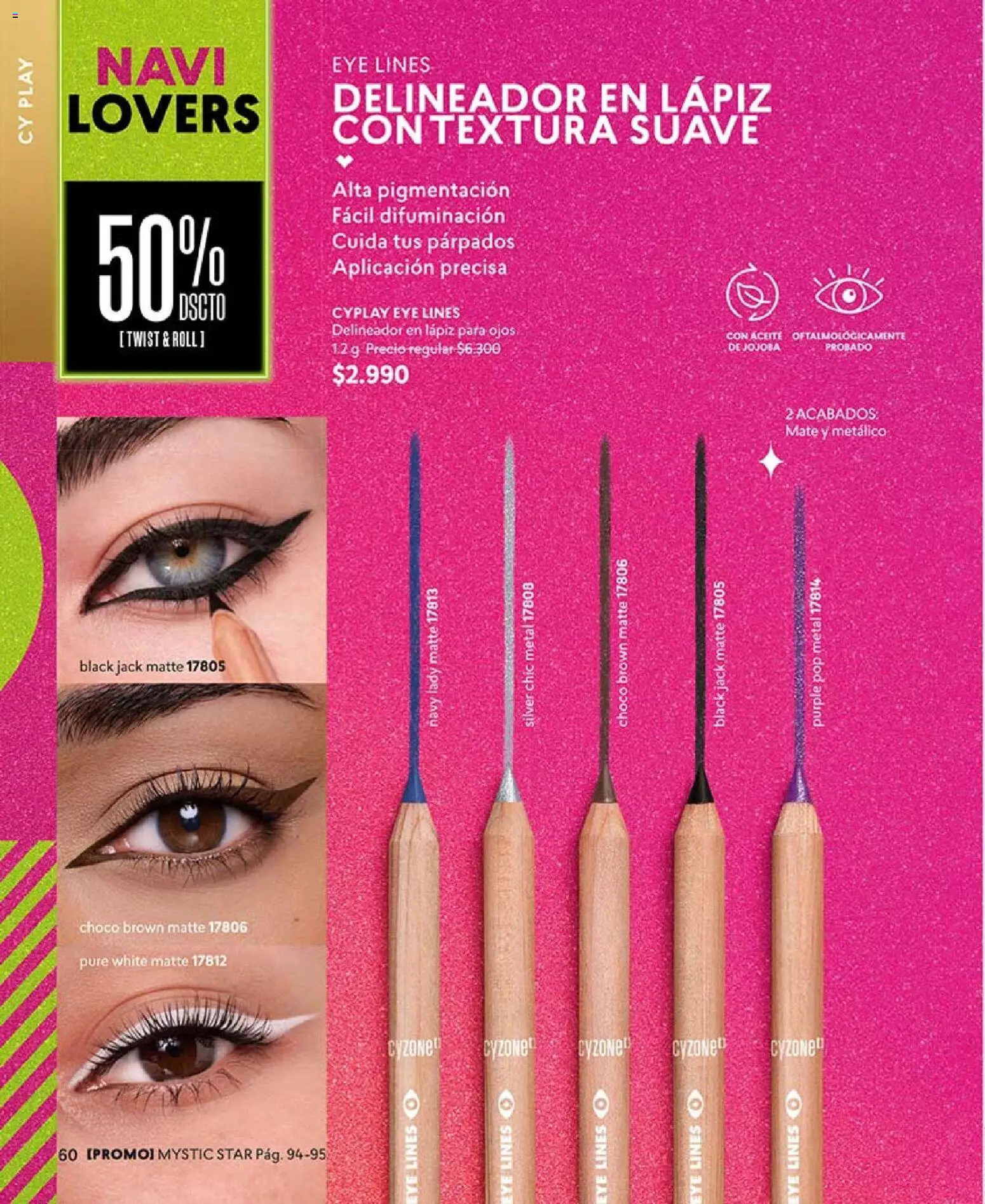 Catálogo CyZone Campaña 18 │ válido desde el 01.12.2025 | Página: 60 | Productos: Mate, Delineador, Aceite