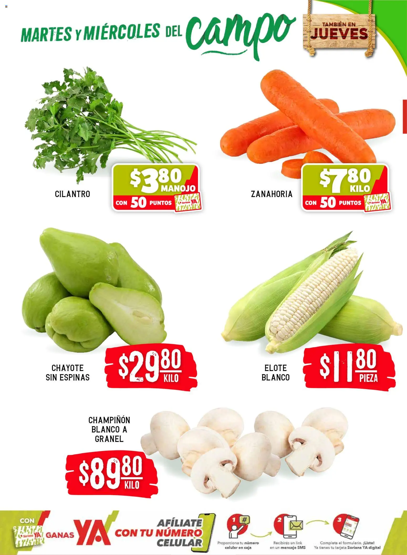 Nuevas ofertas de Soriana válidas en toda la República Mexicana desde el 07.04.2026. ¡Encuentra las mejores ofertas en Soriana Martes y Miércoles del Campo Híper: Tamaulipas (excepto Cd. Victoria y Tampico)! | Página: 3 | Productos: Caja, Zanahoria