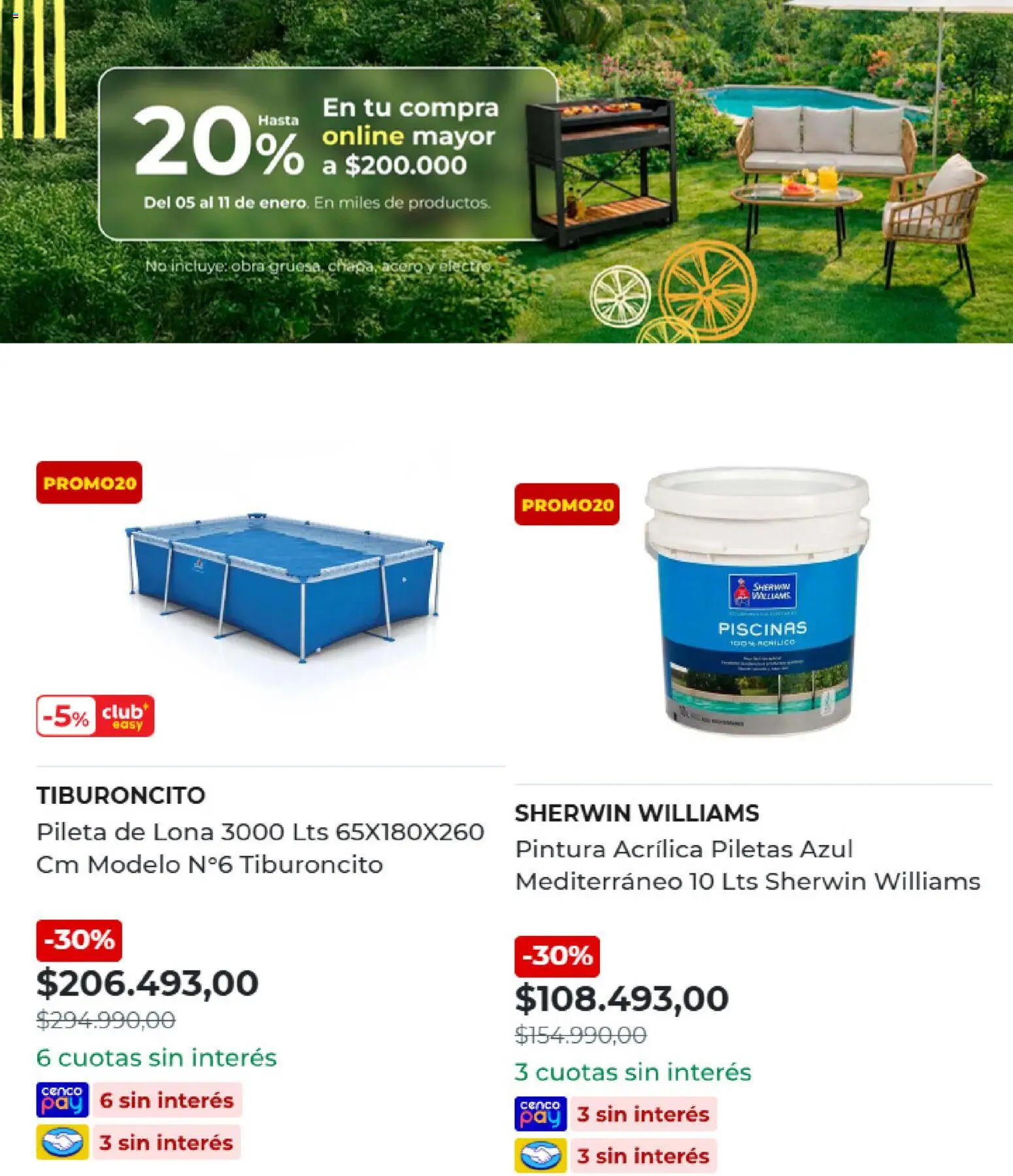 Easy catálogo │ válido desde el 07.01.2026 | Página: 3 | Productos: Lona, Pintura, Pileta