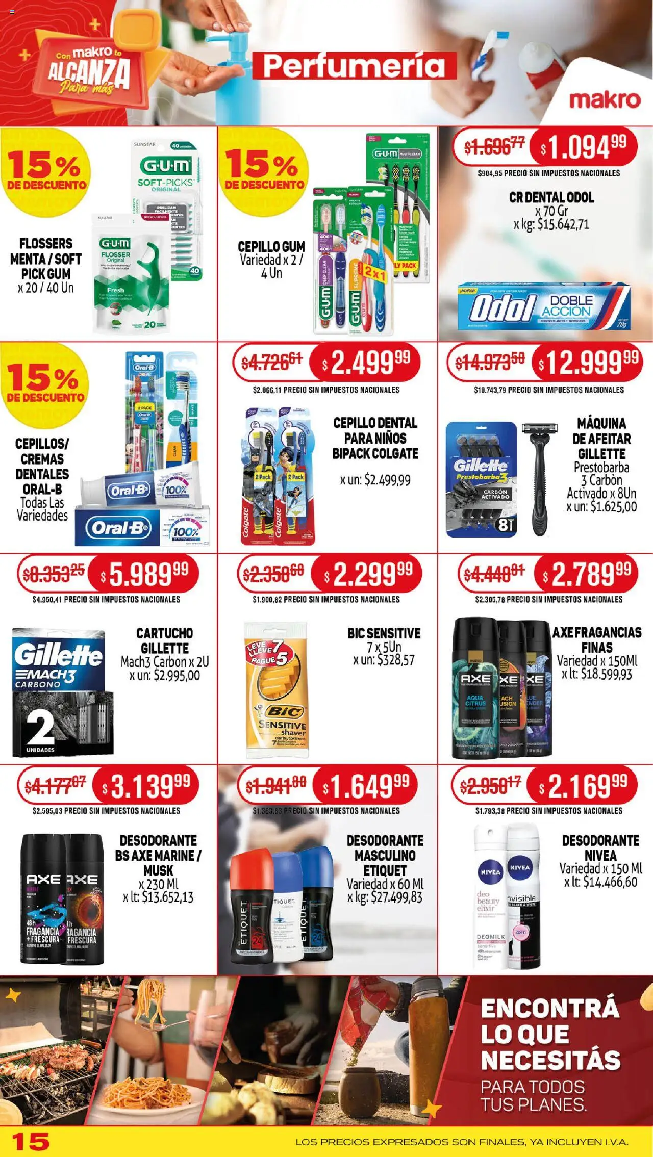 Makro ofertas │ válido desde el 25.09.2025 | Página: 15 | Productos: Fragancia, Cepillo, Desodorante, Té