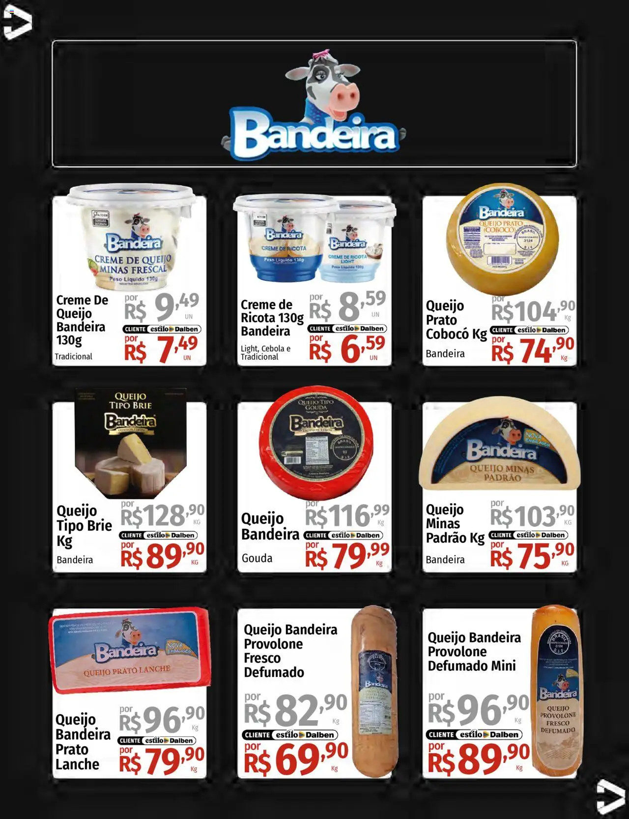 Supermercado Dalben Folheto - válido de 15.08.2025 | Página: 25 | Produtos: Queijo, Provolone, Gouda, Creme