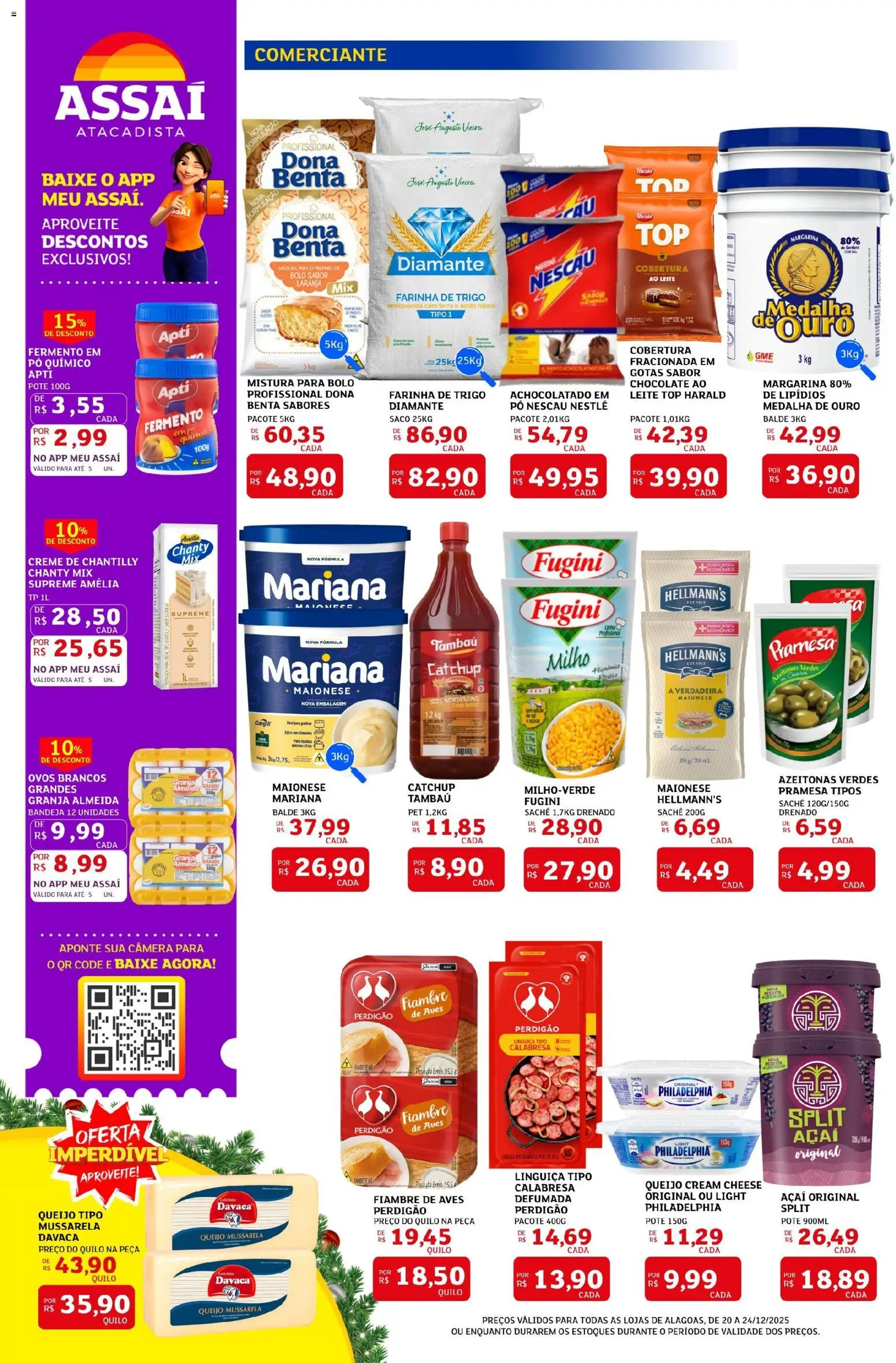 Assaí Atacadista Folheto - válido de 20.12.2025 | Página: 2 | Produtos: Nescau, Queijo, Margarina, Mistura para bolo