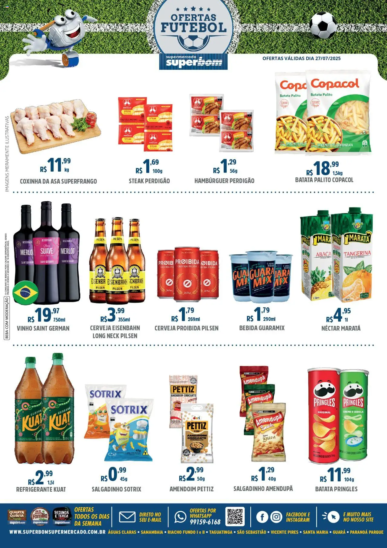 Superbom Folheto - válido de 27.07.2025 | Página: 1 | Produtos: Amendoim, Guaraná, Eisenbahn, Cerveja