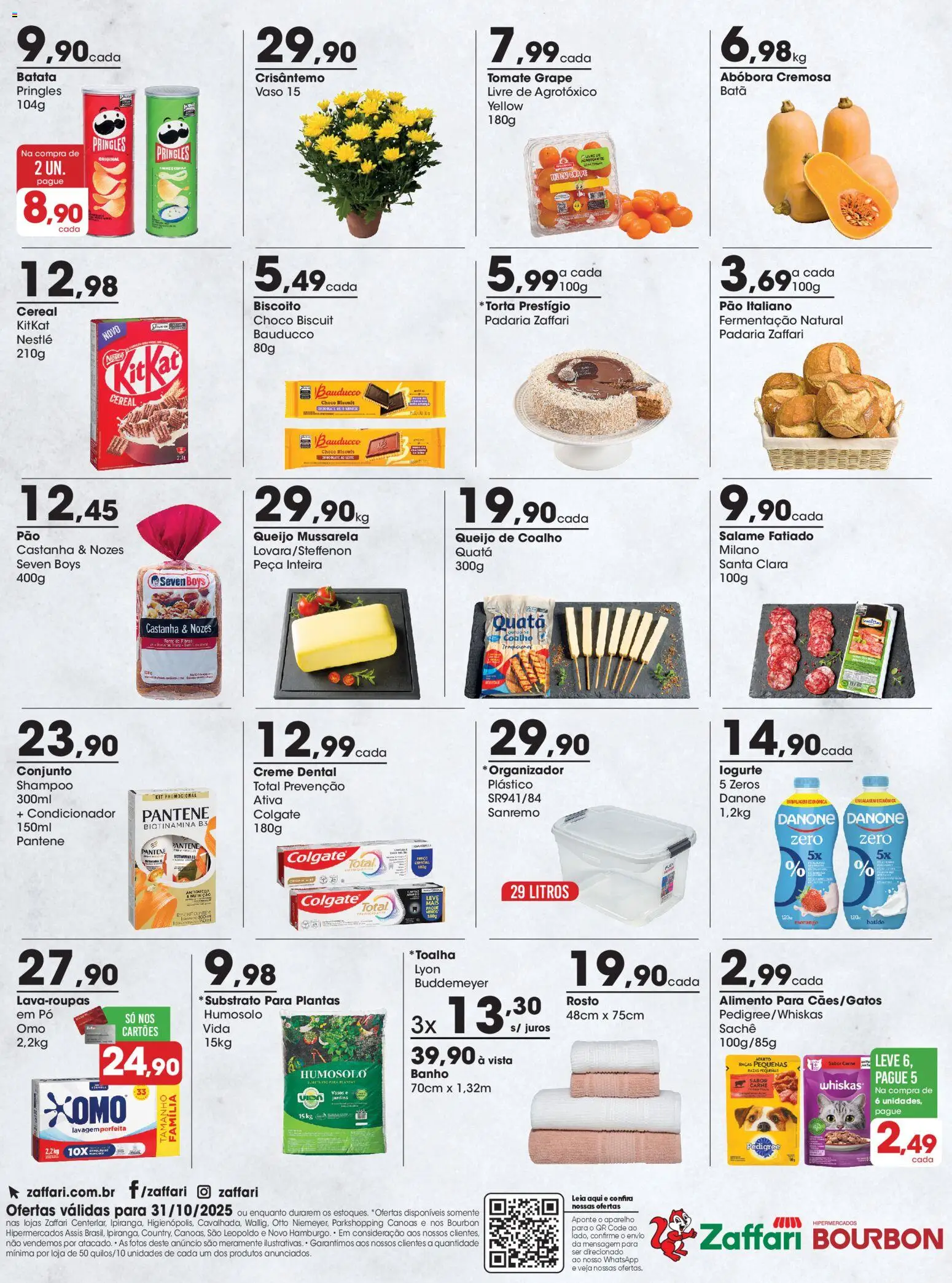 Zaffari Folheto - válido de 31.10.2025 | Página: 2 | Produtos: Organizador, Pão, Bourbon, Mussarela