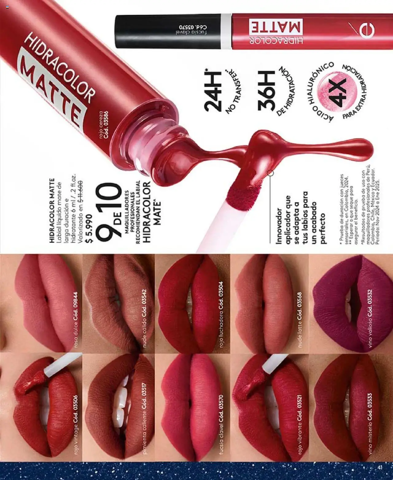 Catálogo Ésika Campaña 17 │ válido desde el 14.10.2025 | Página: 45 | Productos: Pimienta, Mate, Vino, Labial