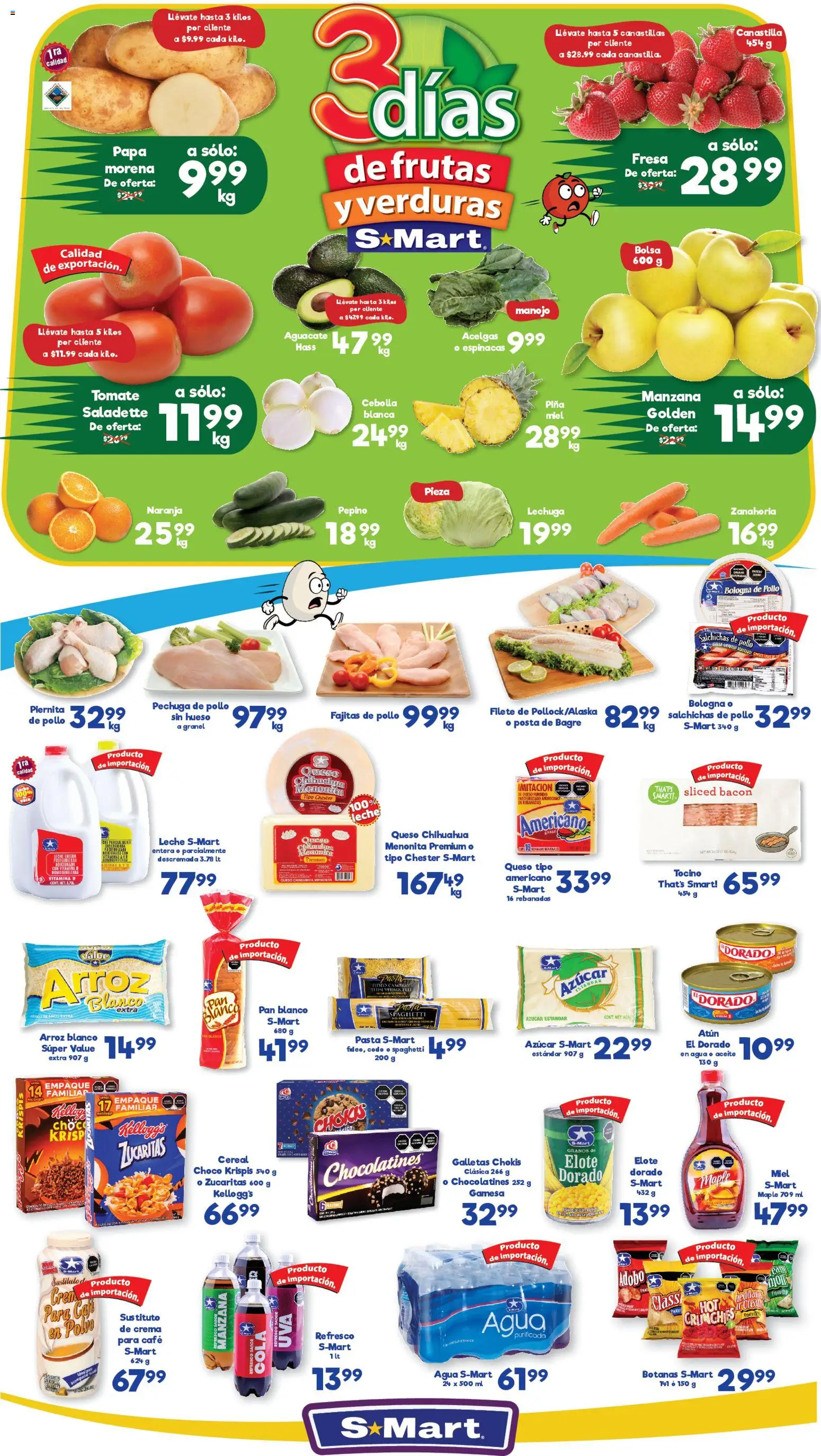 Nuevas ofertas de S-Mart válidas en toda la República Mexicana desde el 20.01.2026. ¡Encuentra las mejores ofertas en S-Mart folleto Matamoros! | Página: 1 | Productos: Cebolla, Atún, Aguacate, Zanahoria
