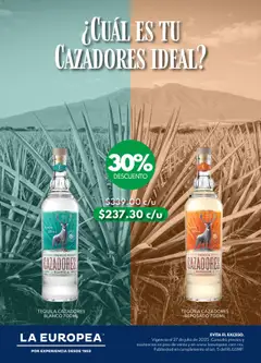 Vista previa de La Europea Catálogo Tequila Cazadores, nuevo folleto de la tienda, válido en México a partir del 24.07.2025
