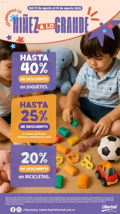 Vista previa Hipermercado Libertad - Celebremos la niñez a lo grande válido desde el 01.08.2025