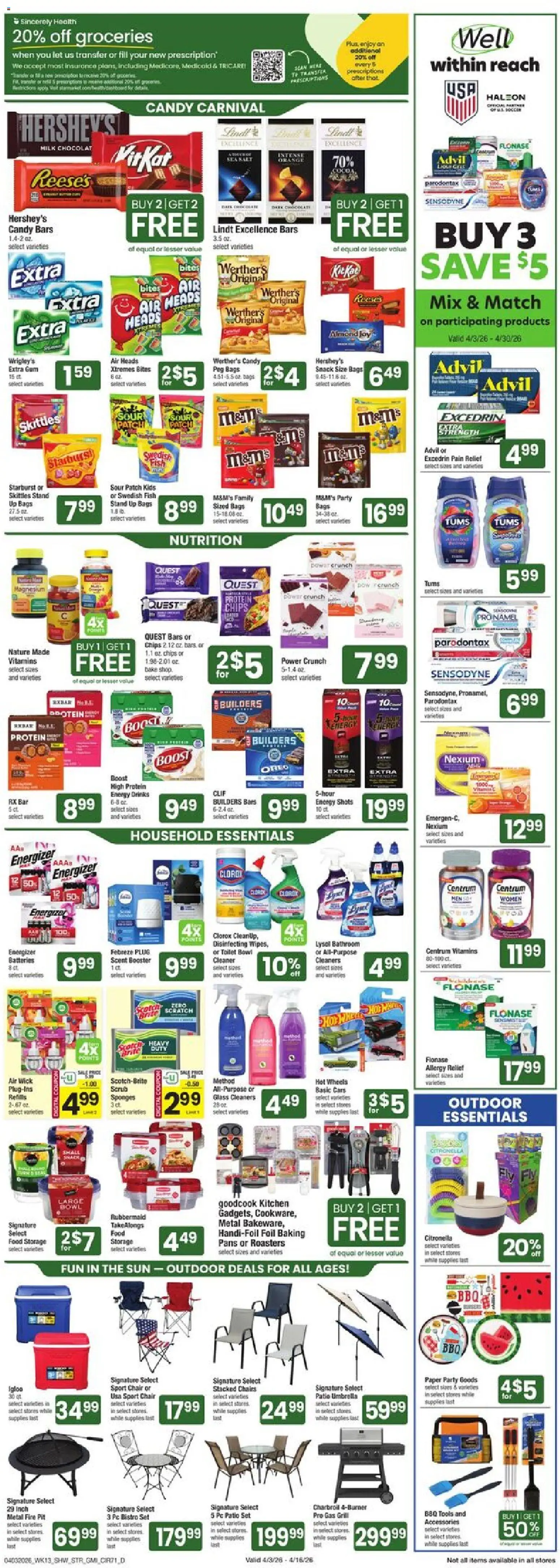 Star Market Weekly Ad - valid from 03.04.2026 | Page: 6 | Products: Chair, Fish, Chips, Pc