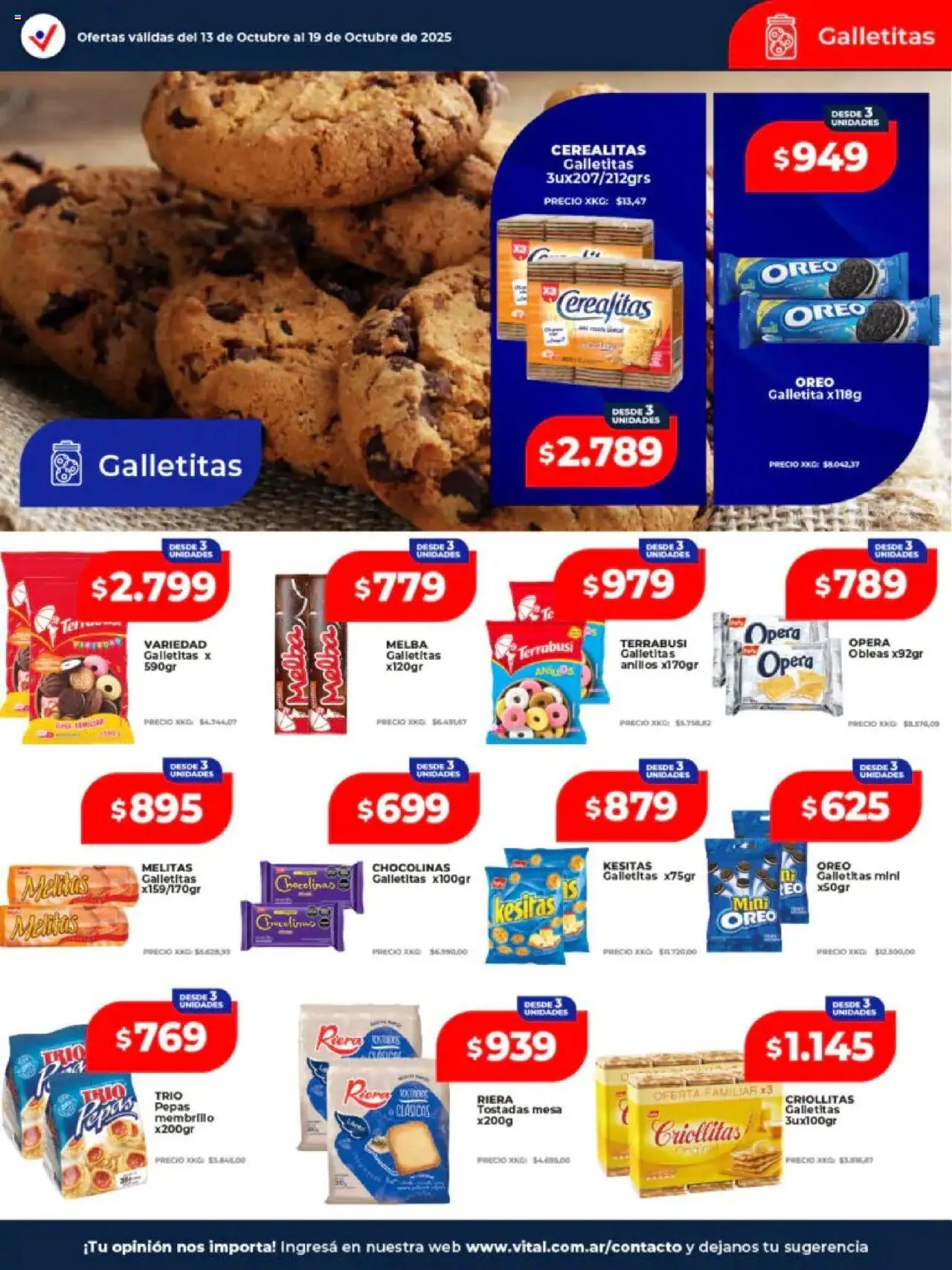 Vital - Ofertas │ válido desde el 13.10.2025 | Página: 22 | Productos: Galletitas, Mesa