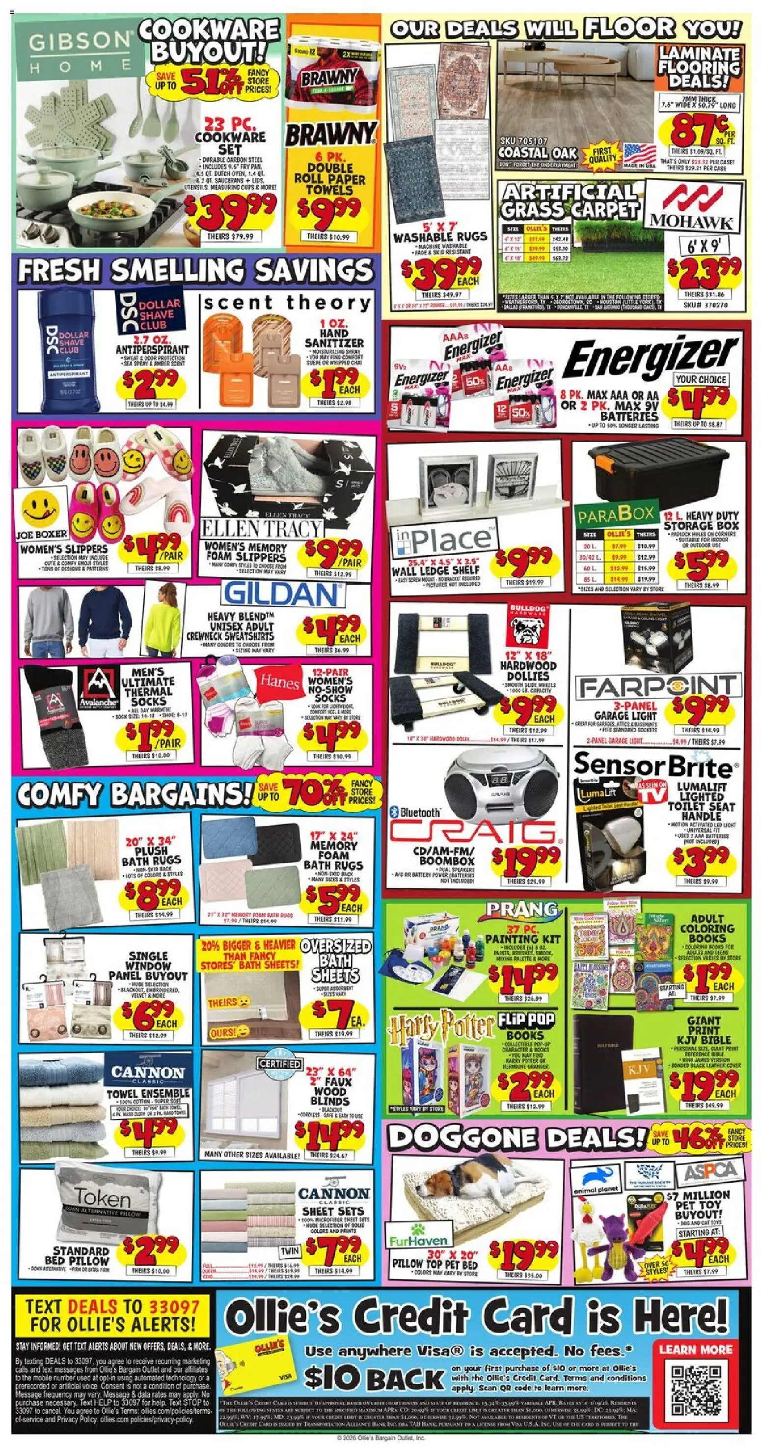 Ollie's Weekly Ad - valid from 11.02.2026 | Page: 2 | Products: Box, Carpet, Slippers, Sheet