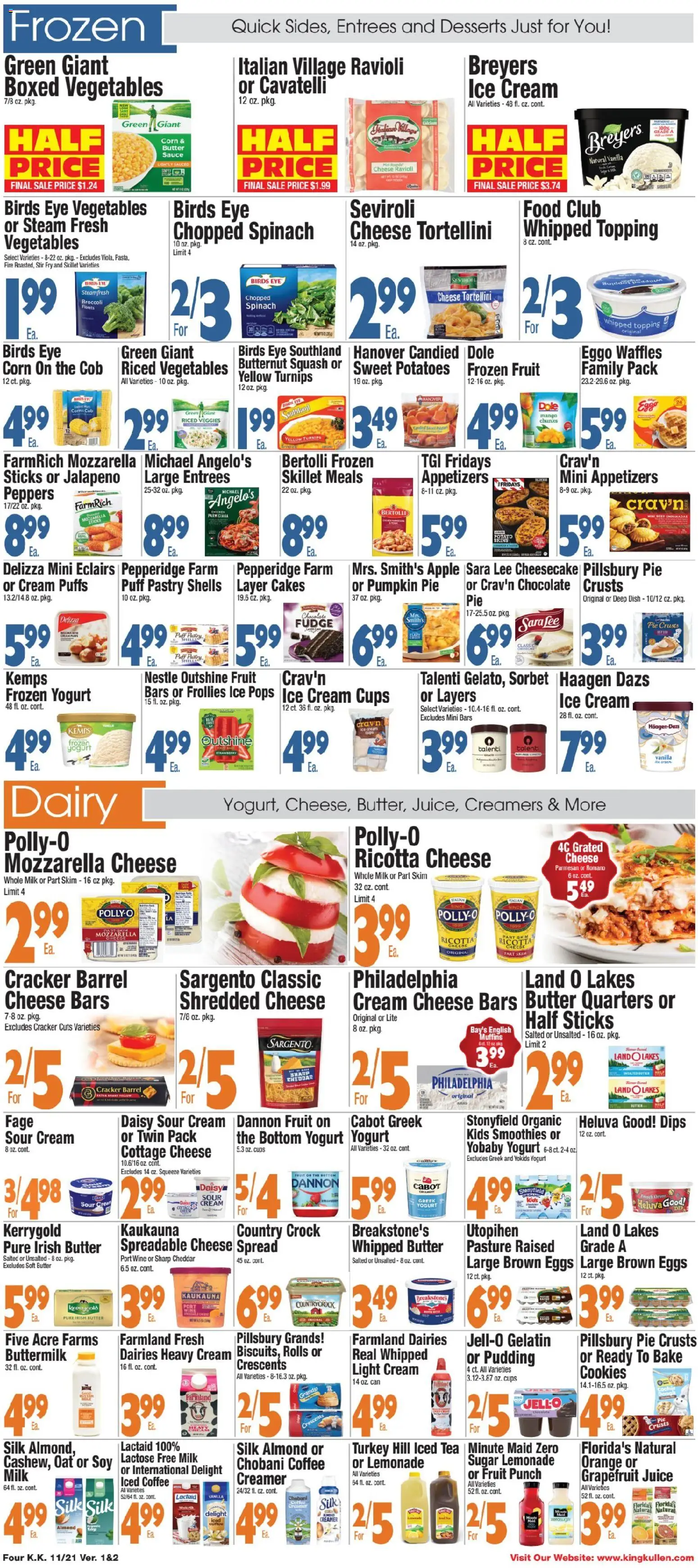 King Kullen Weekly Ad - valid from 20.11.2025 | Page: 4 | Products: Cheese, Wine, Tea, Grapefruit
