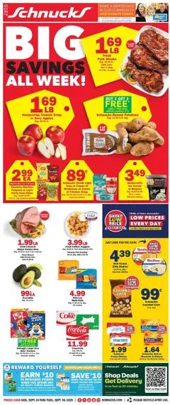 Preview of Schnucks weekly ads valid from 24.09.2025