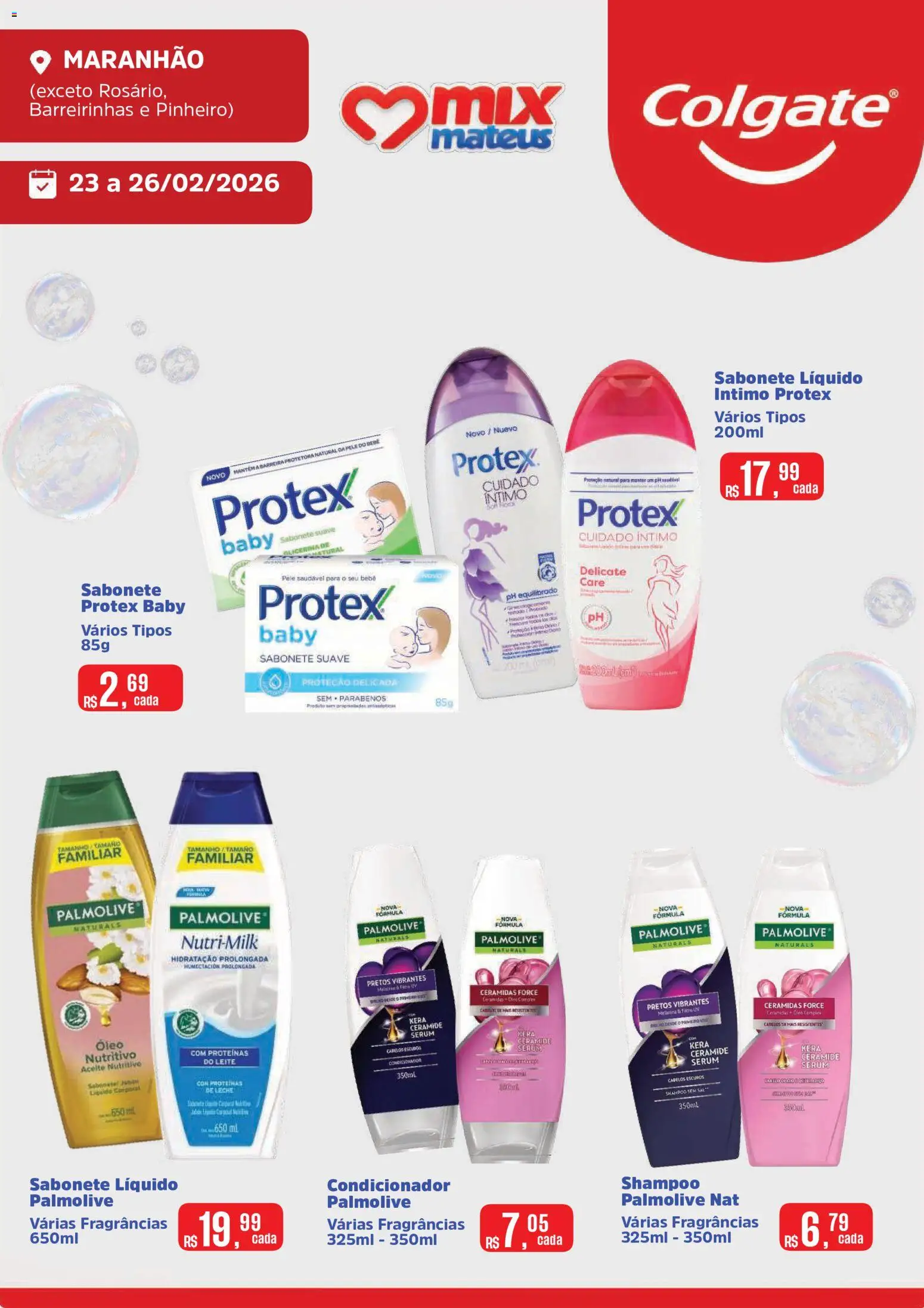 Mateus Folheto - válido de 23.02.2026 | Página: 1 | Produtos: Condicionador, Sérum, Sabonete, Sal